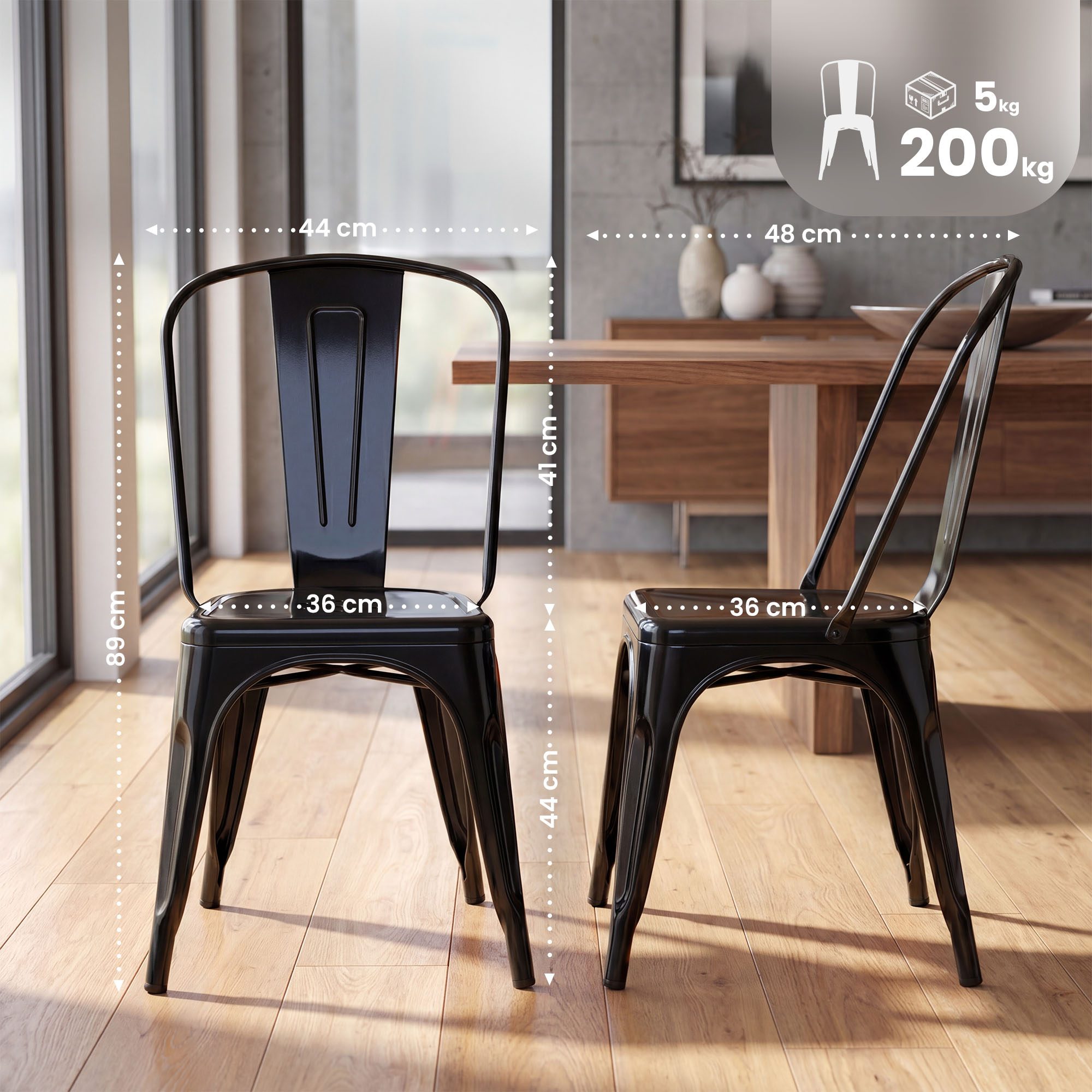 Silla Apilable Benedikt de Metal