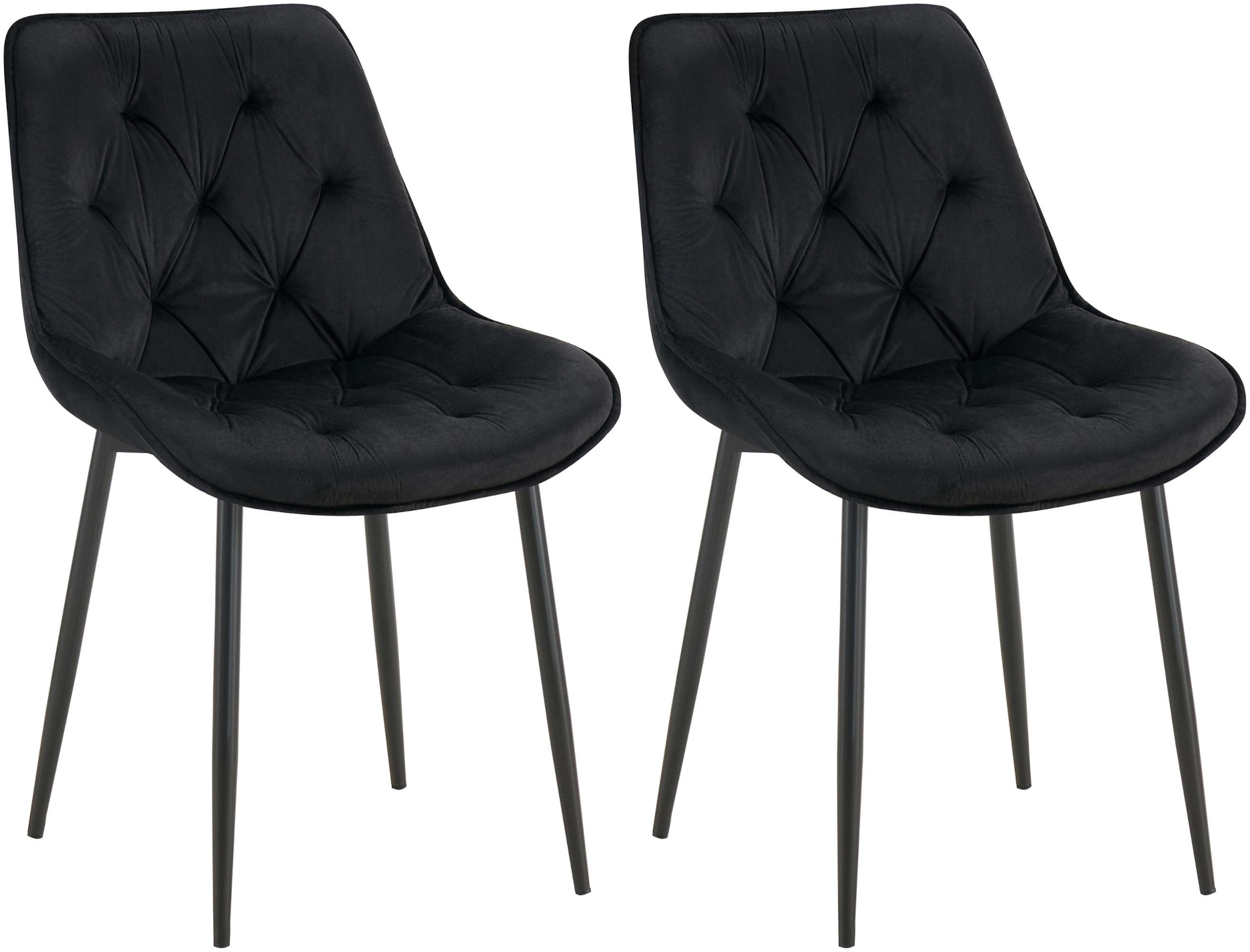 Lote de 2 sillas de comedor Terciopelo Wallace