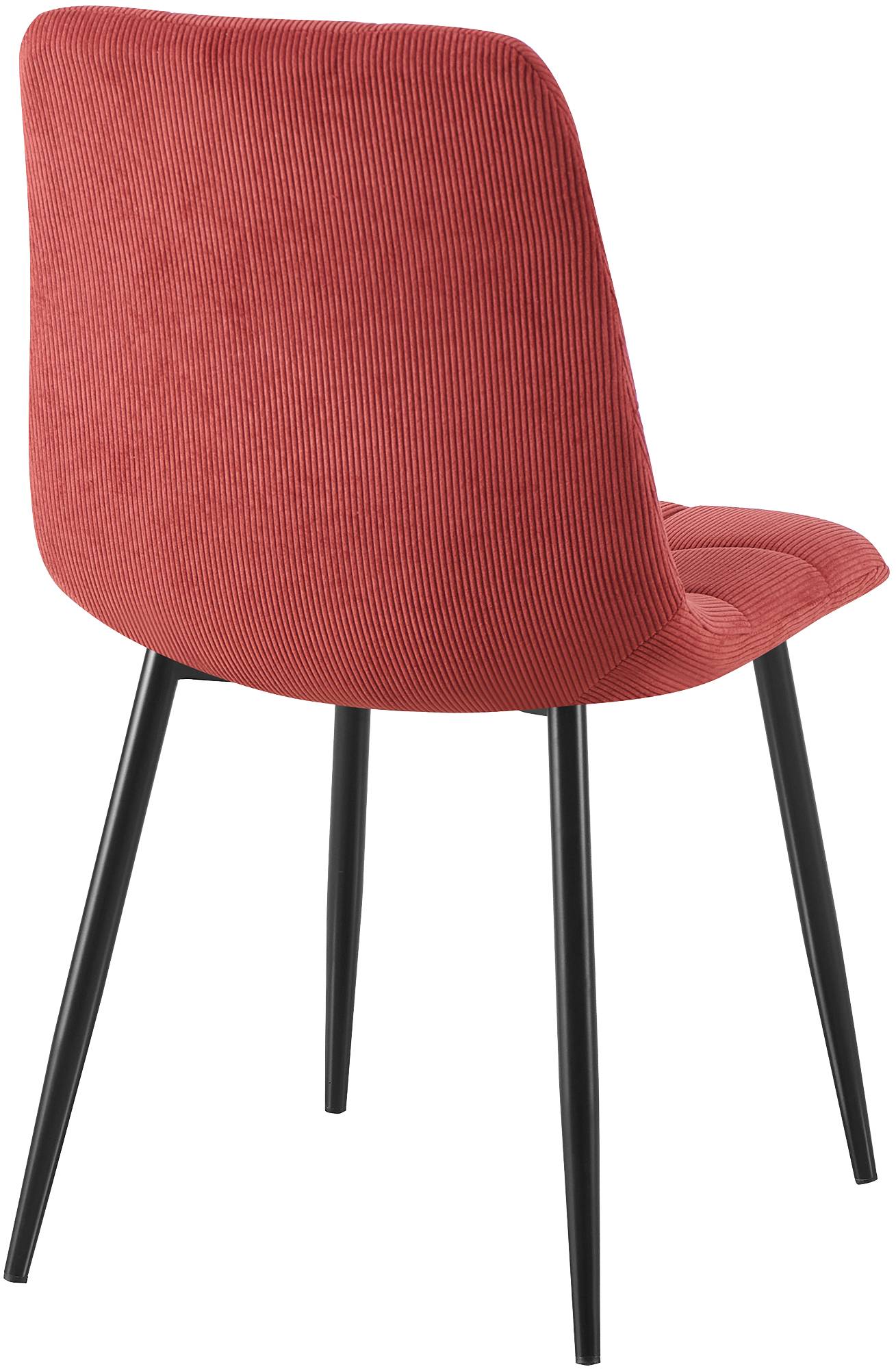 Set de 2 sillas de comedor Antibes de pana