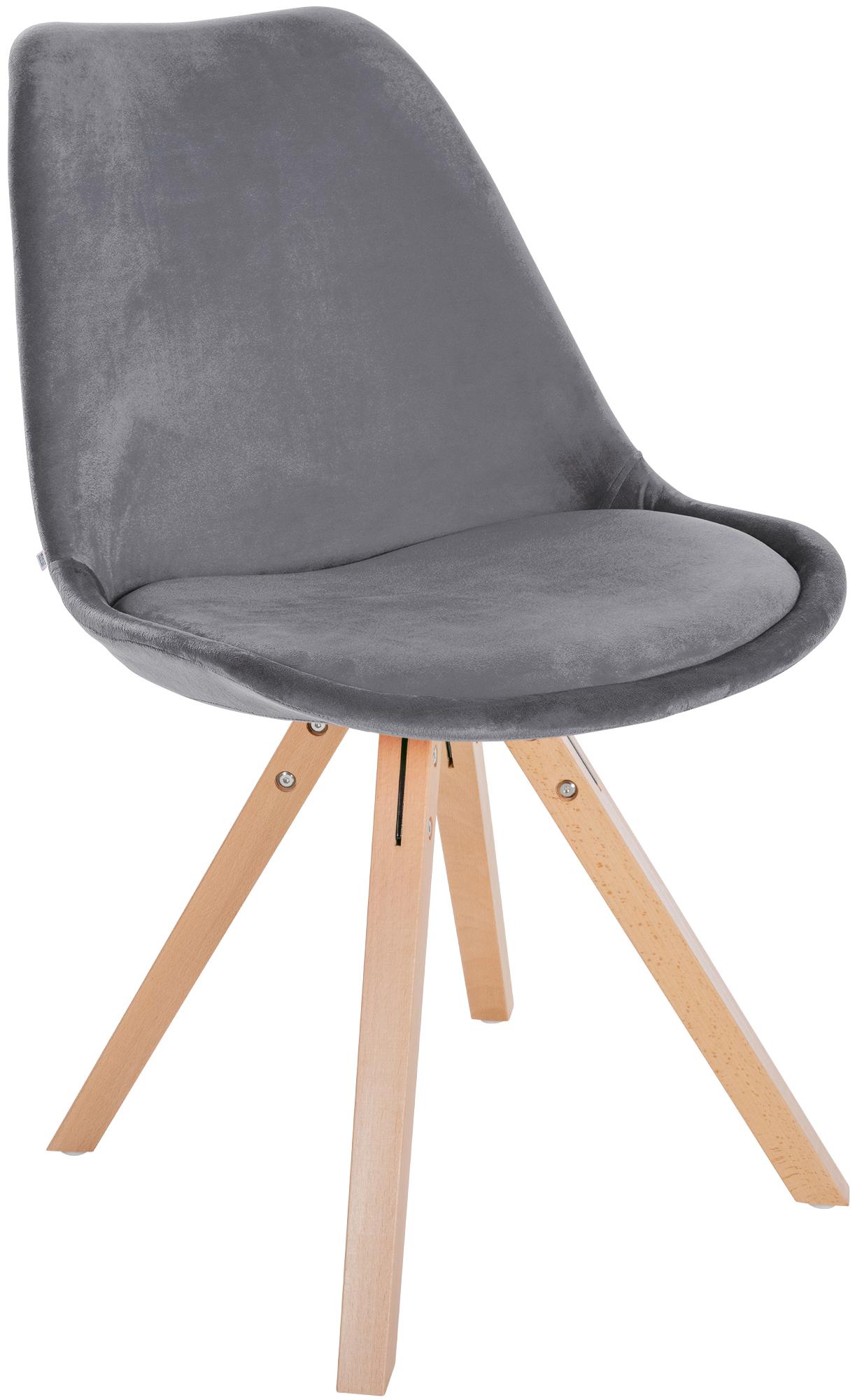 Silla de salón Sofia tapizada en terciopelo