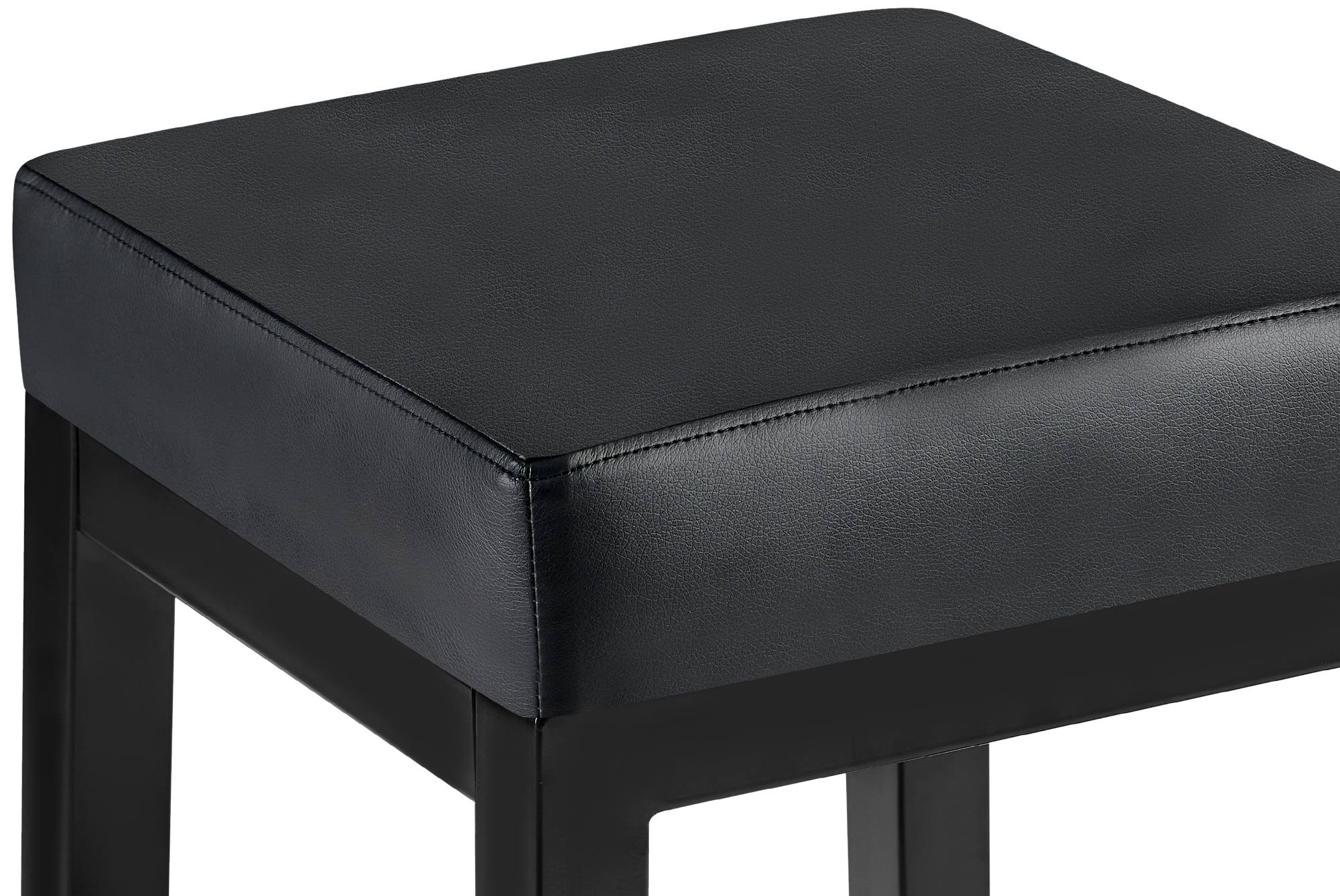 Taburete de bar Taylor Revestimiento de polipiel Altura del asiento 78 cm Estructura de metal negro