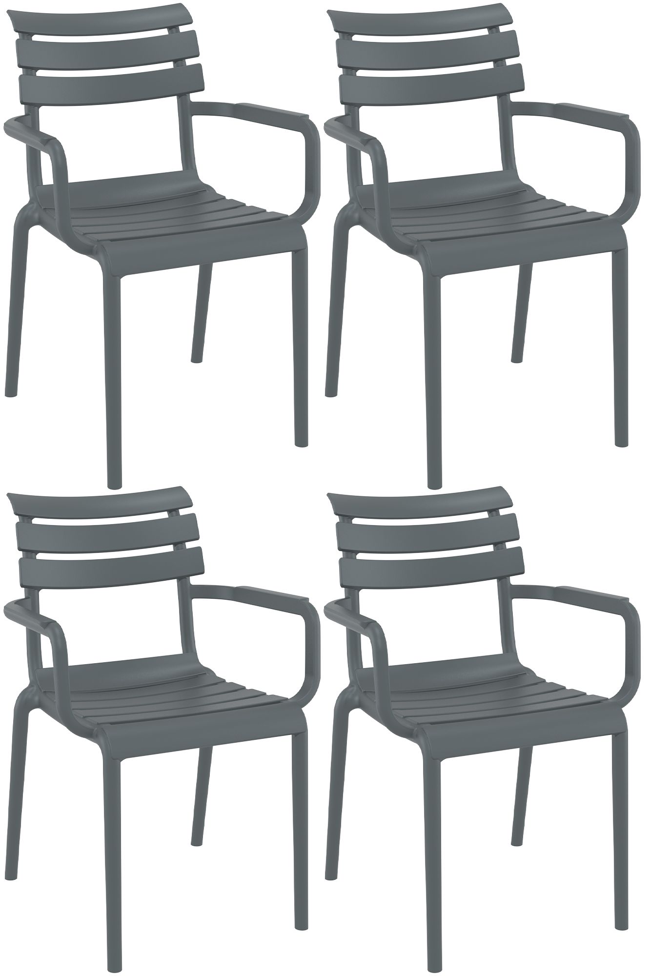Set de 4 Sillas de Jardín Paris