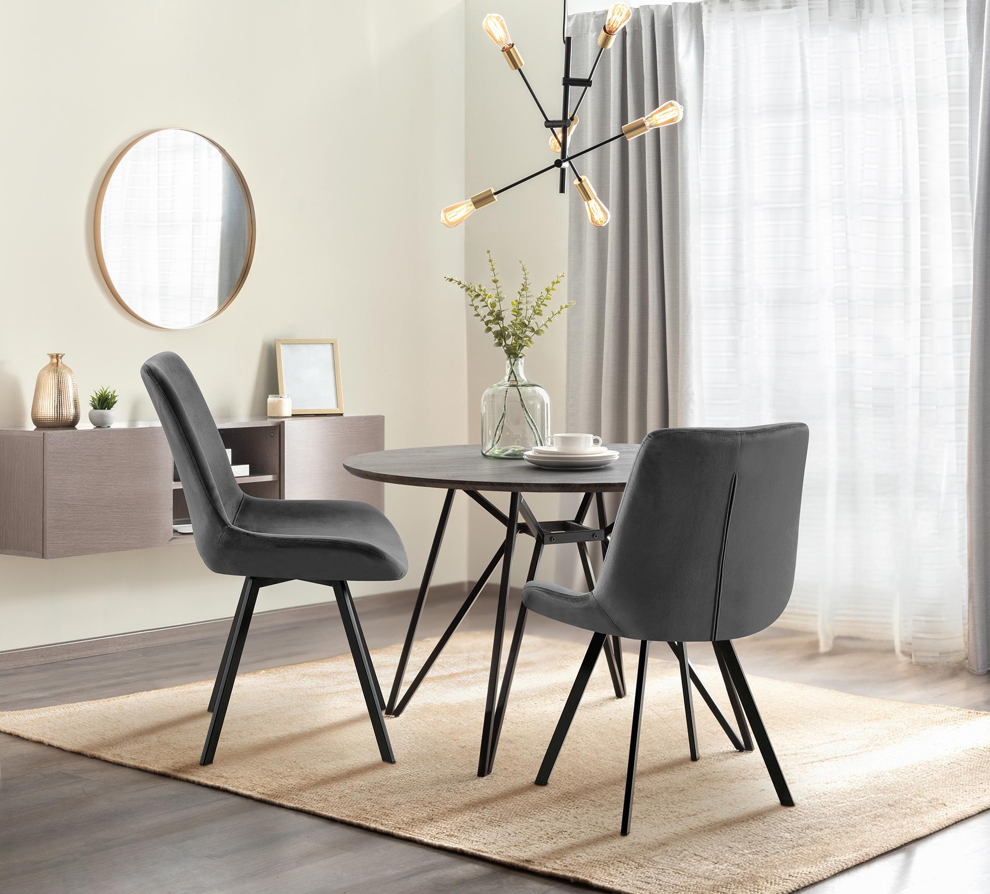 Lote de 2 sillas de comedor Lewes terciopelo