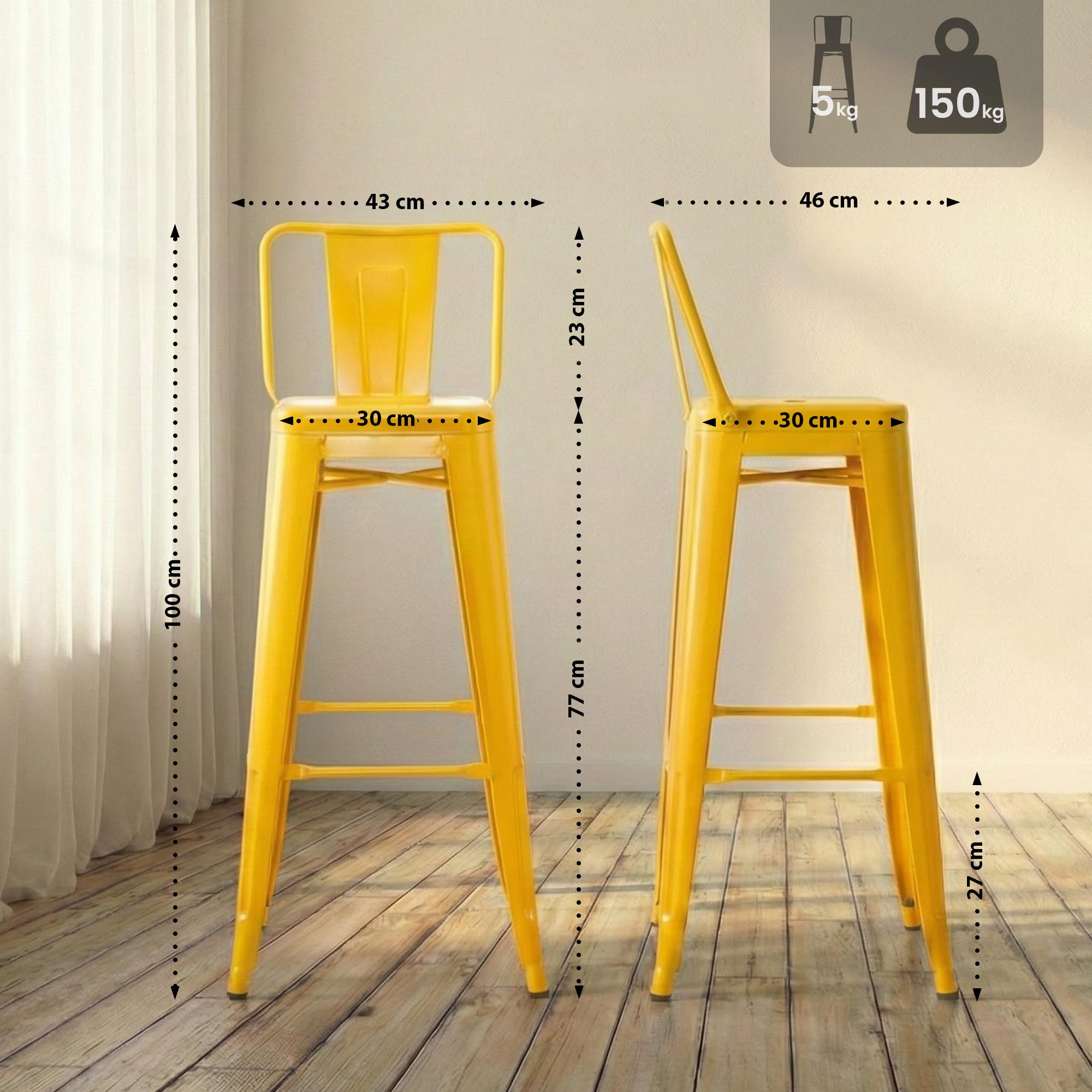 Juego de 2 Taburetes de Bar Mason