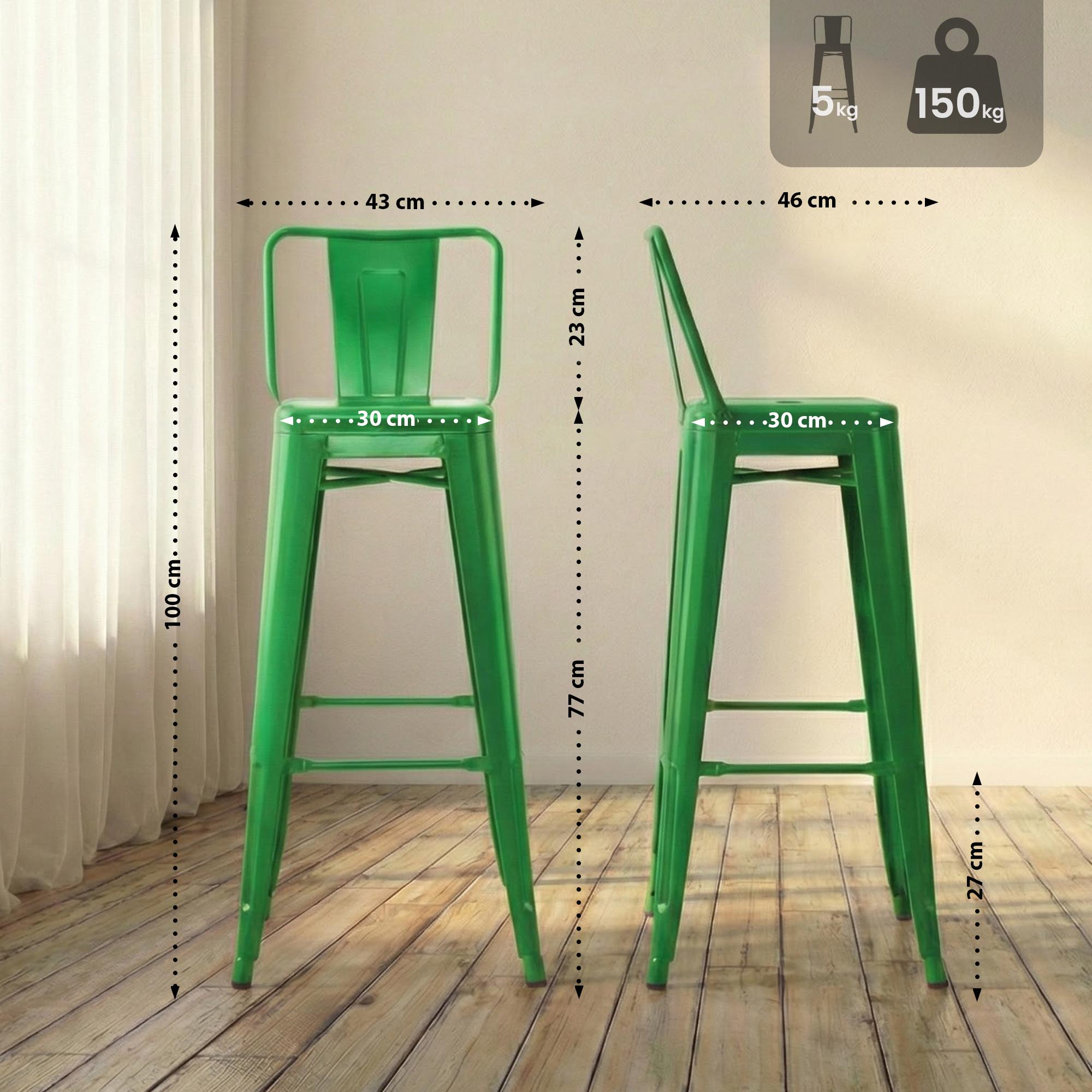 Taburete de bar de metal Mason