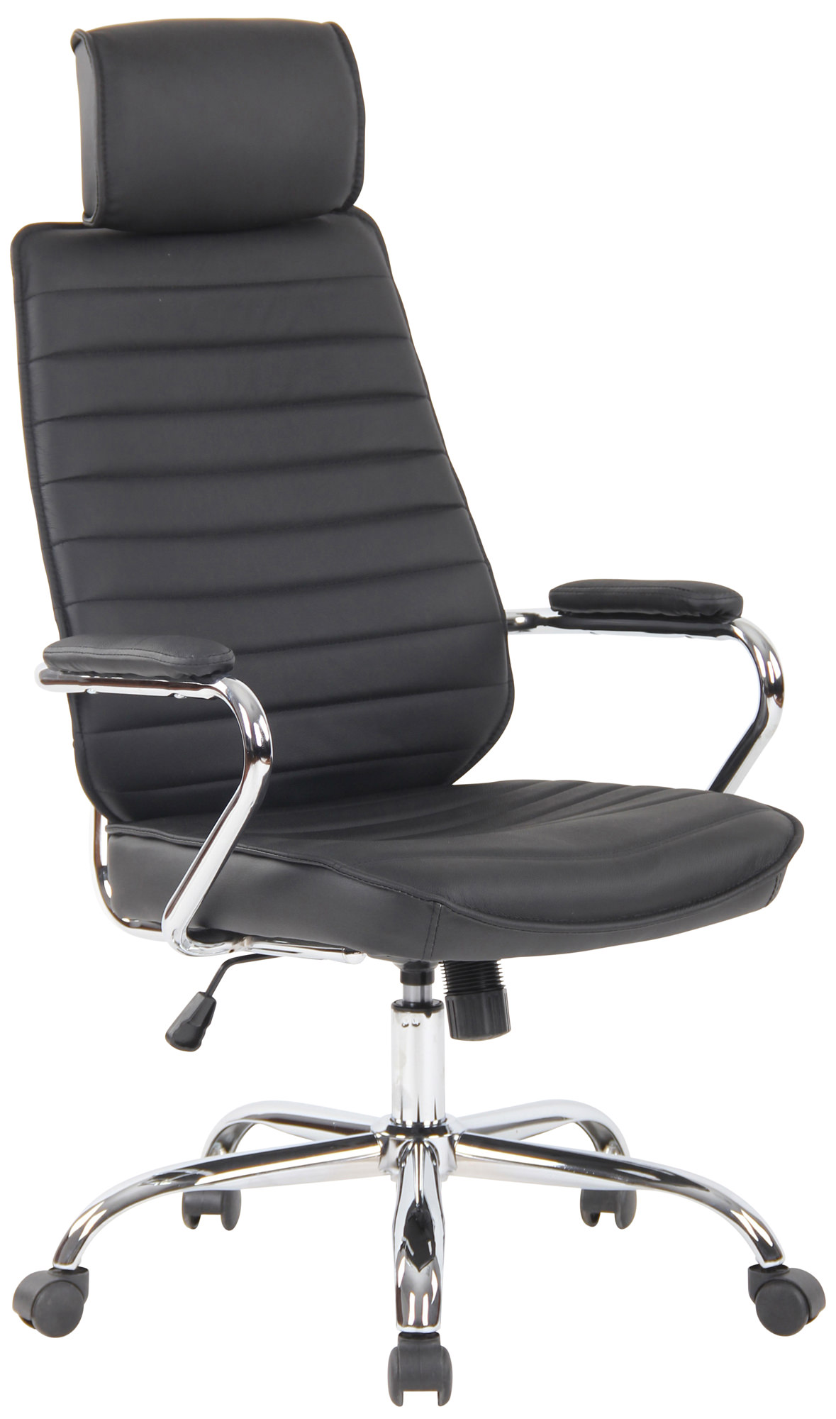 Silla de oficina Rako de piel auténtica