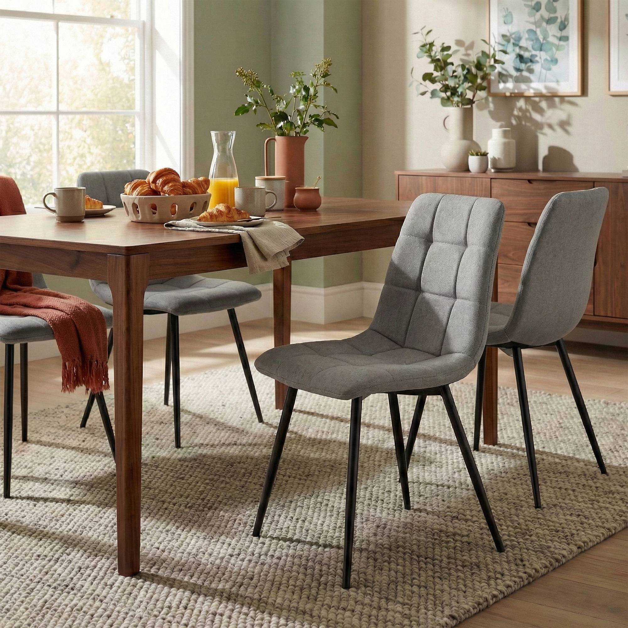 Silla de comedor Antibes de tela