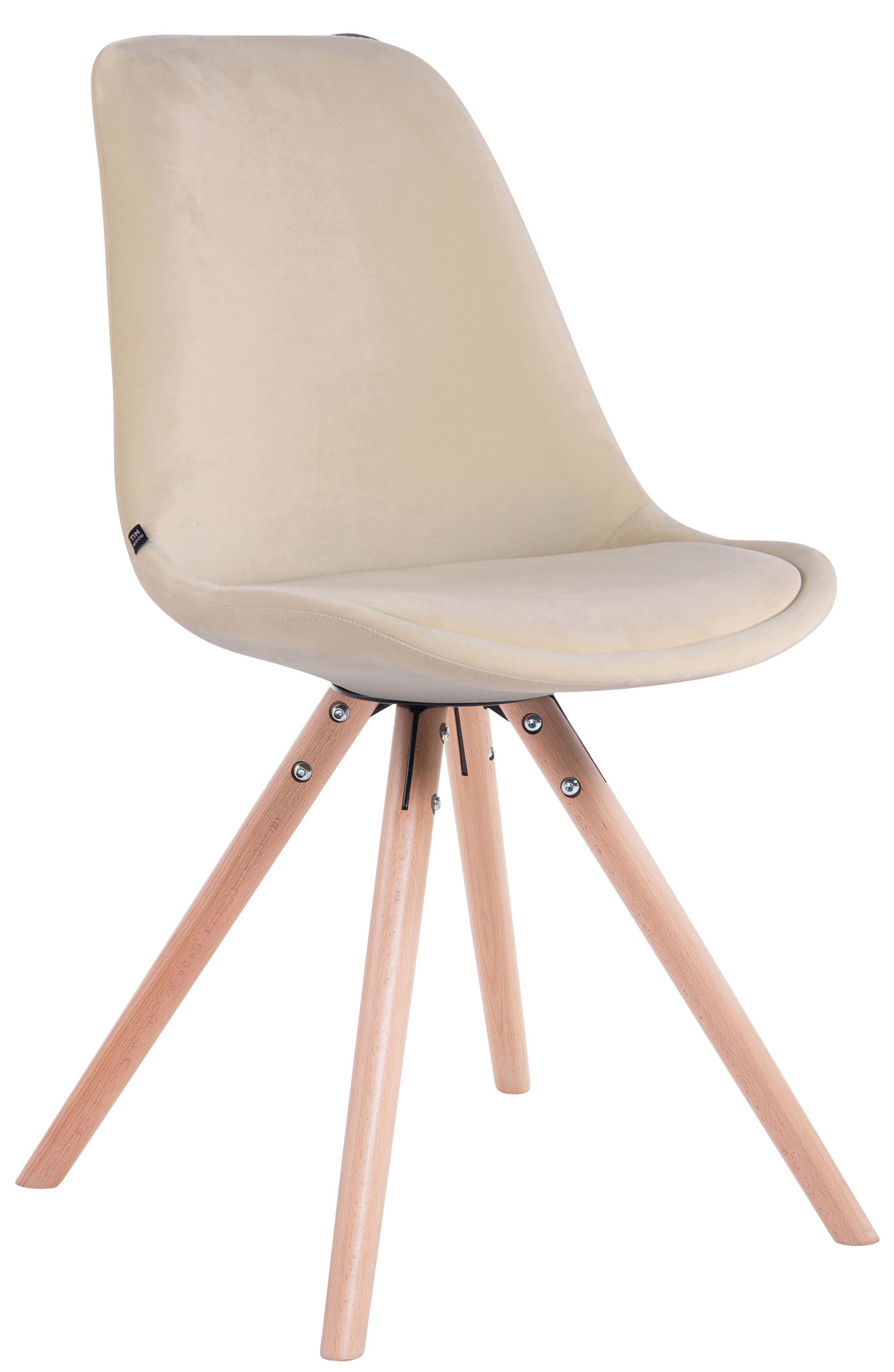 Set de 4 sillas de comedor Toulouse Rund en terciopelo