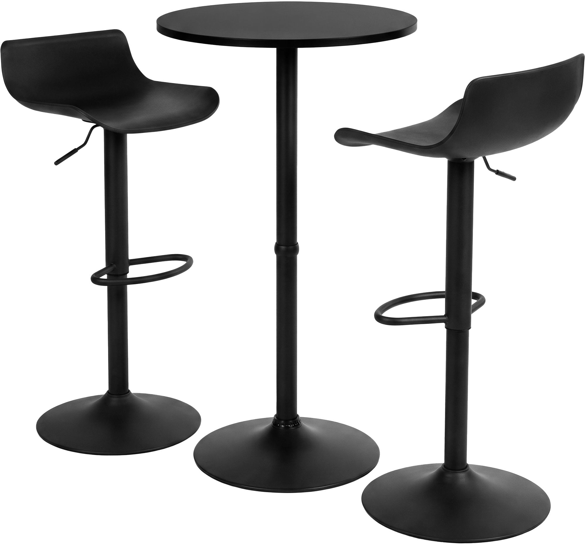 Set de mesa de bar Fernie con dos taburetes de bar