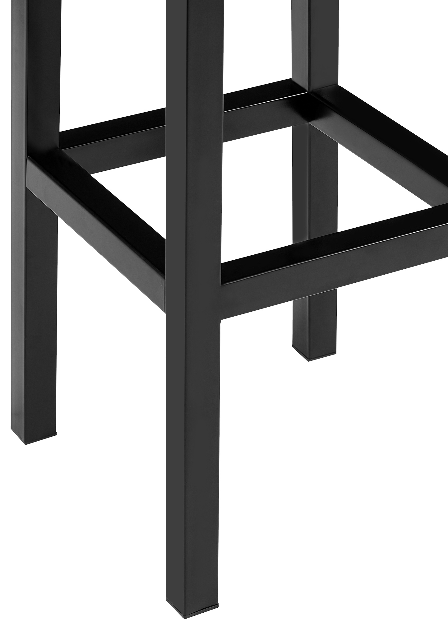 Taburete de bar Taylor Revestimiento de polipiel Altura del asiento 78 cm Estructura de metal negro