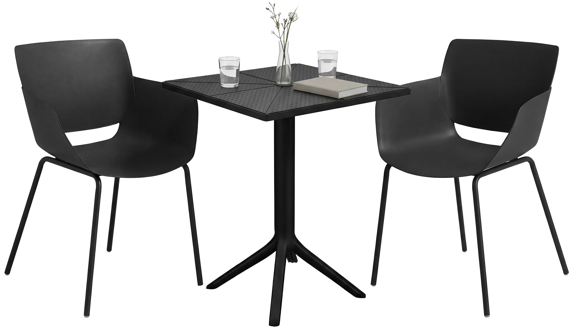 Conjunto de muebles de jardin Norva con 2 sillas