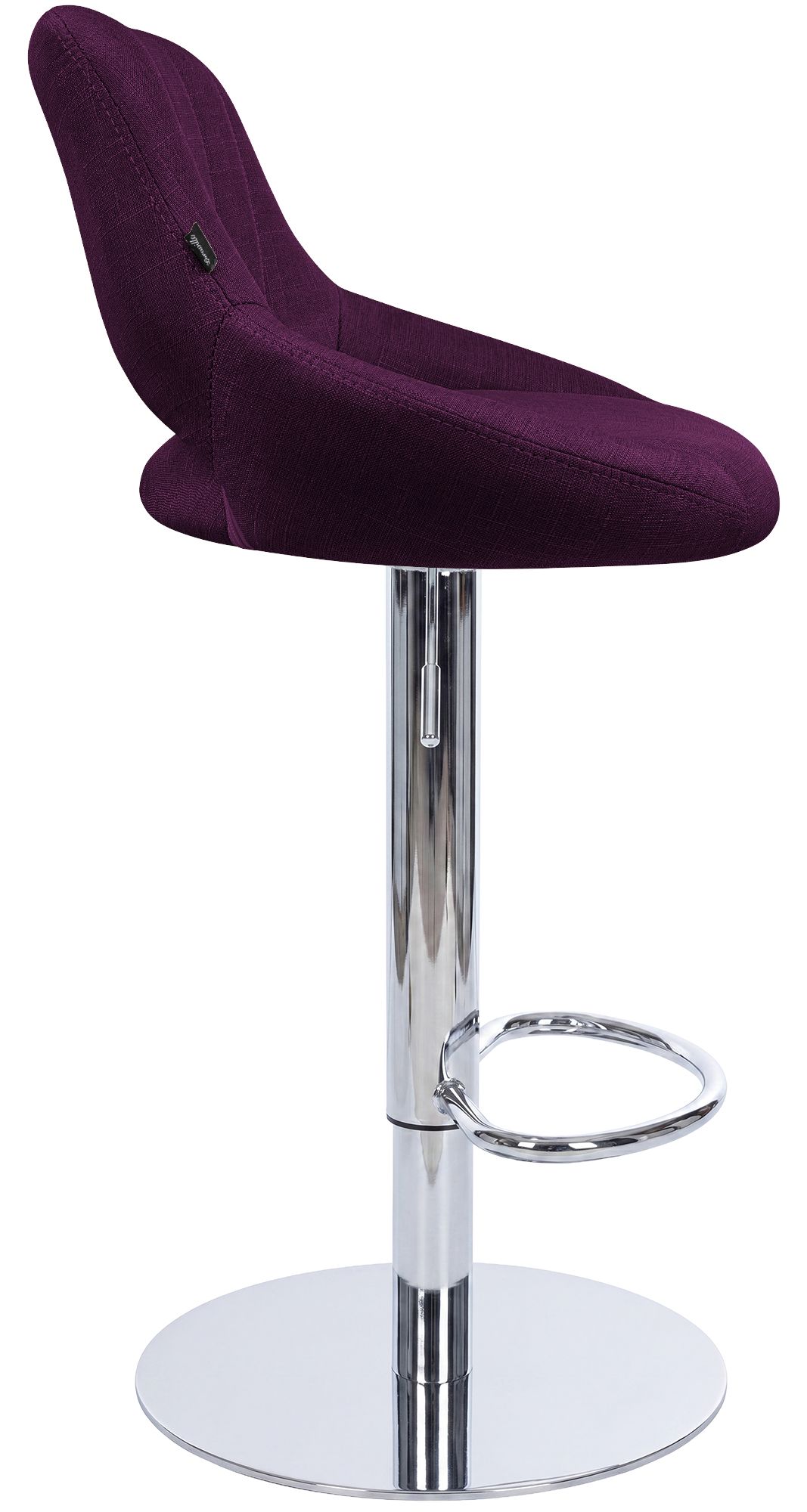 Taburete de bar Milet con estructura resistente cromada