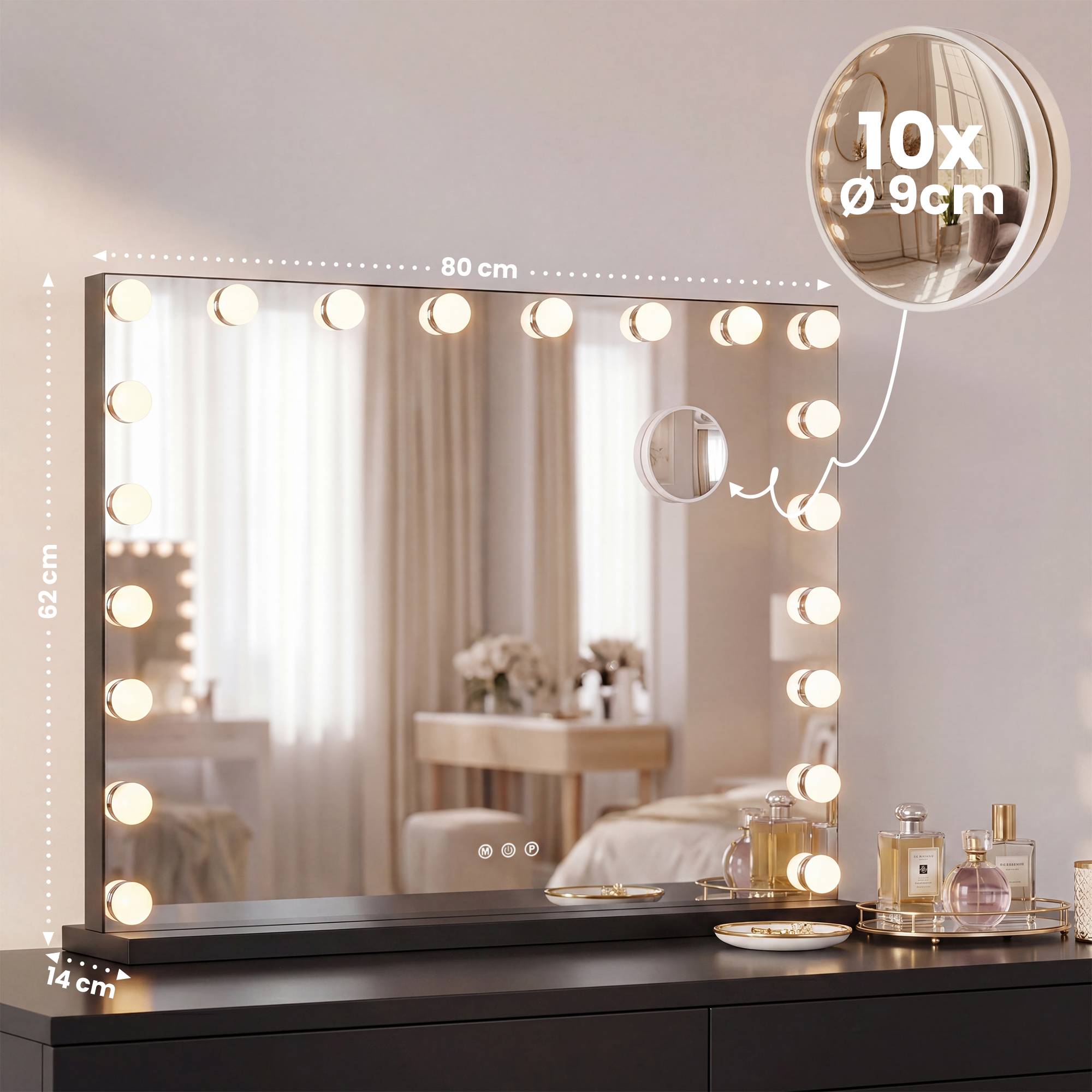Espejo de Maquillaje Norlina con Bluetooth