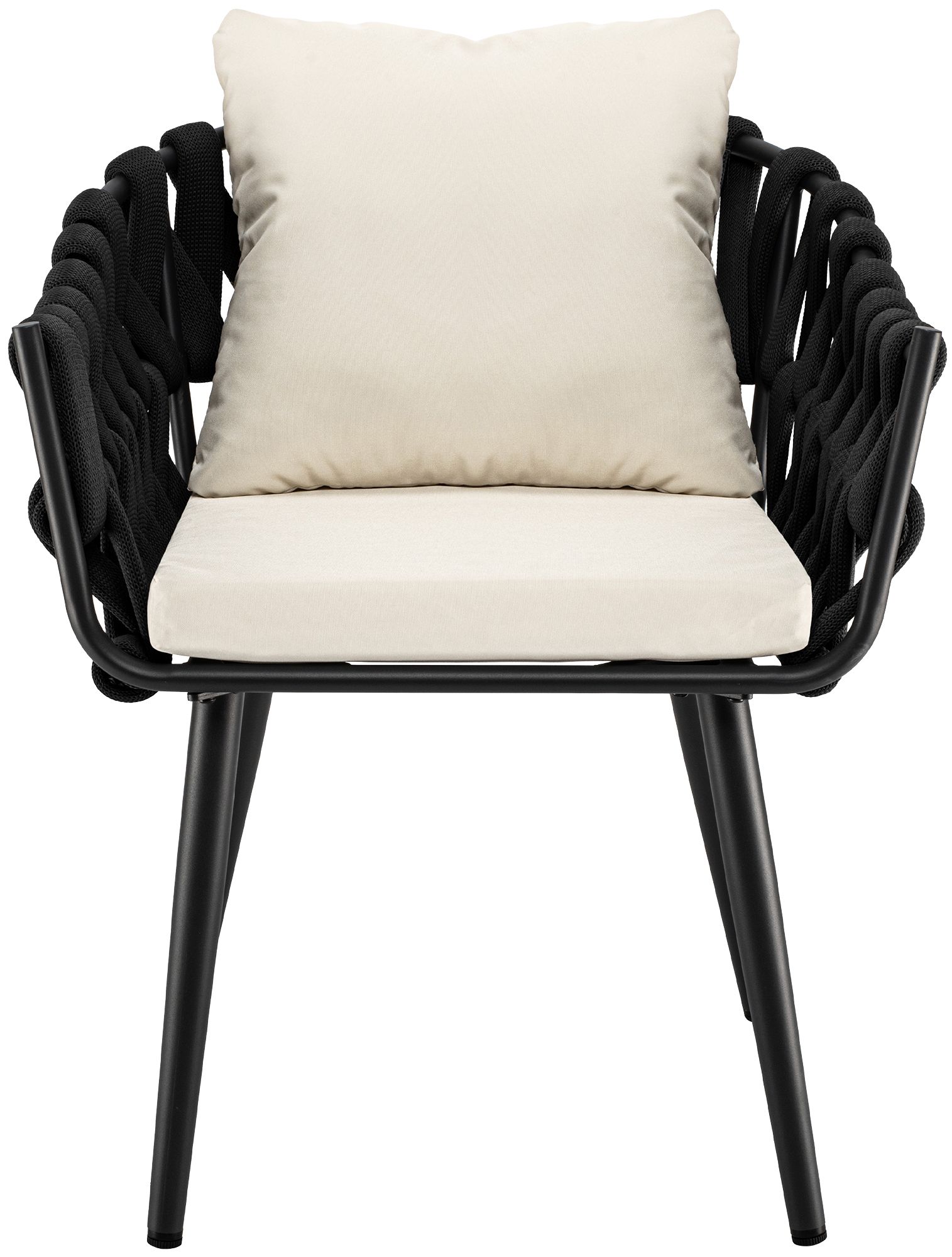 Sillón de jardín Naxos antracita con cojín de asiento