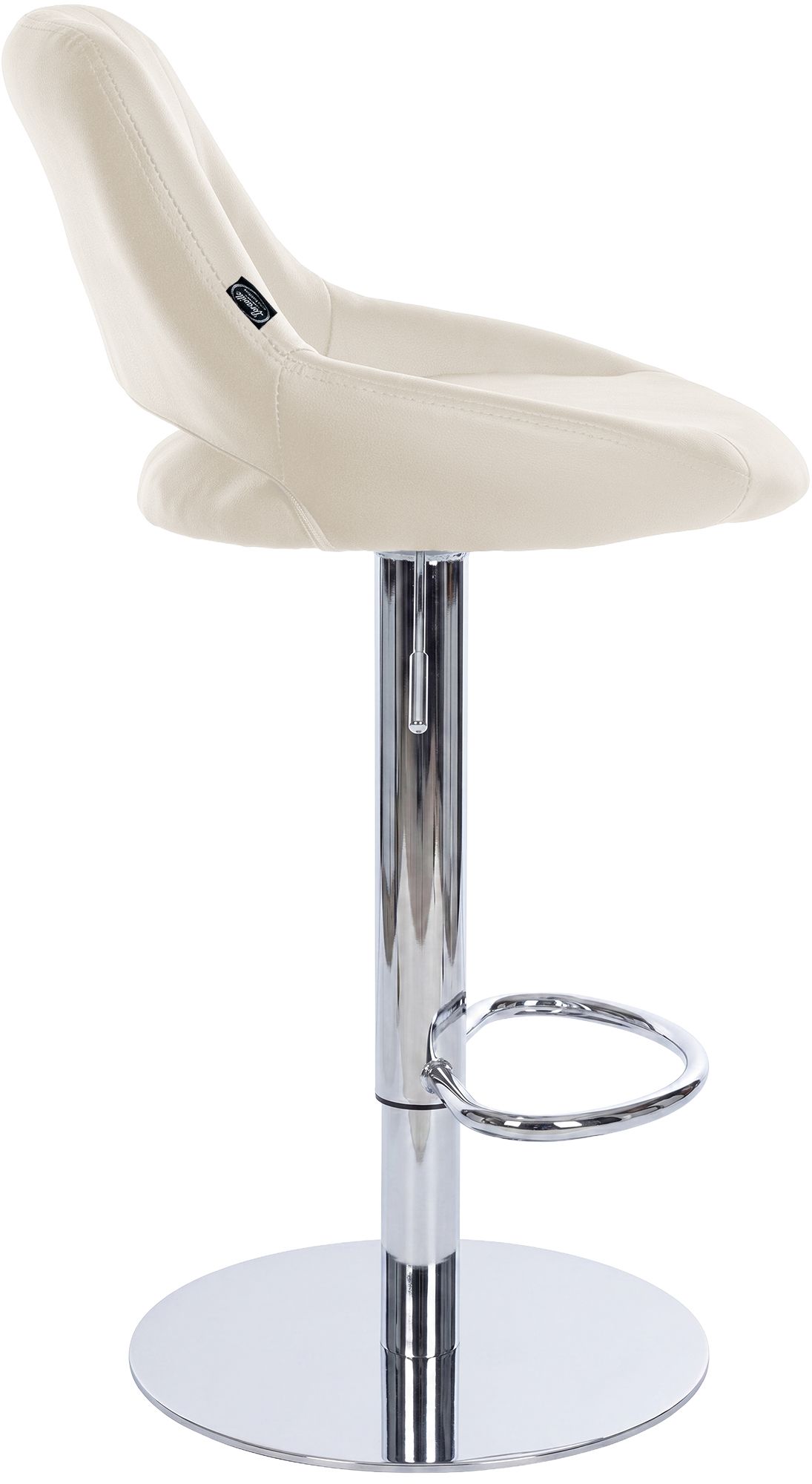 Taburete de bar Milet con estructura resistente cromada