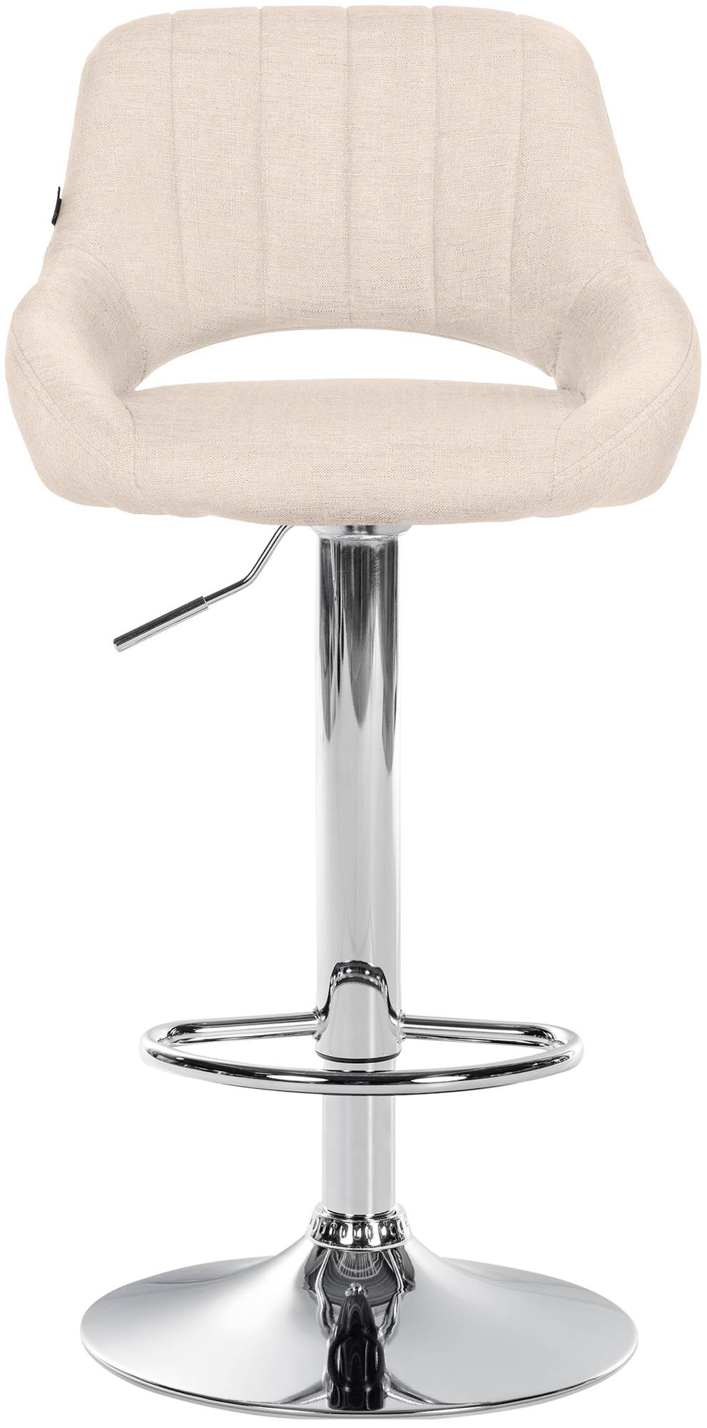 Juego de 2 taburetes de bar Milet con tapizado de tela