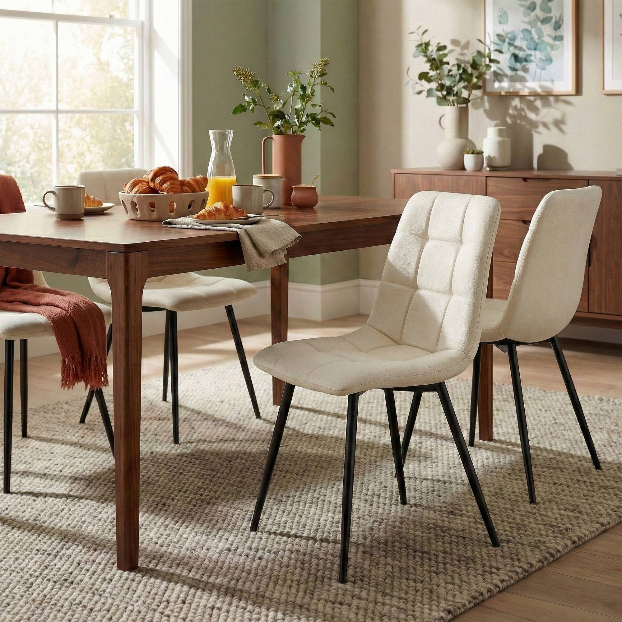 Silla de comedor Antibes de tela