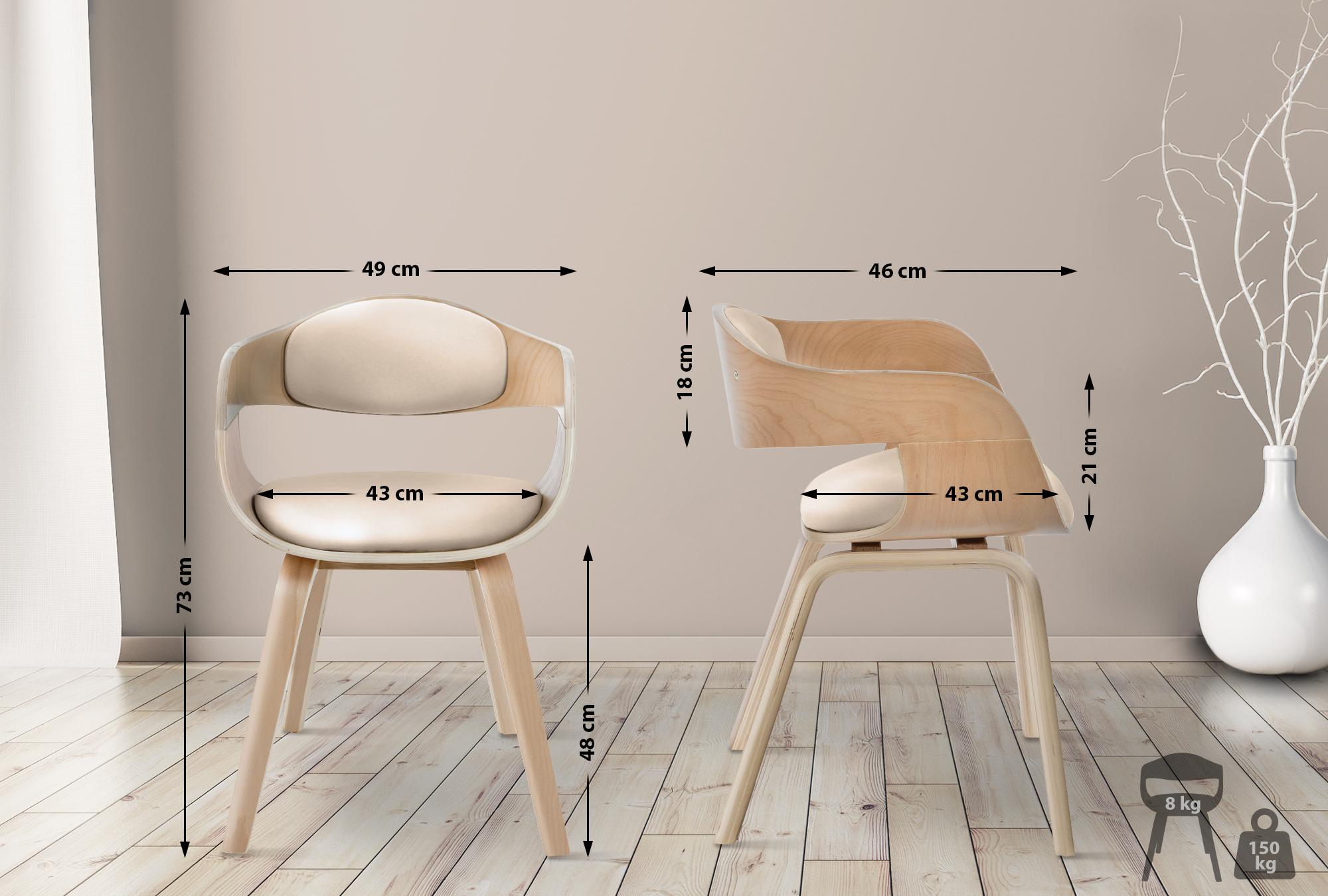 Set de 2 sillas de salón Kingston en polipiel