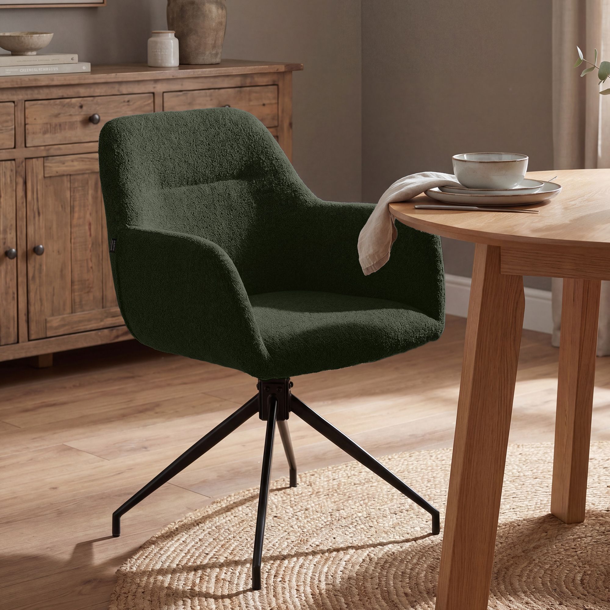 Silla de Comedor Merlinda con Tejido Teddy