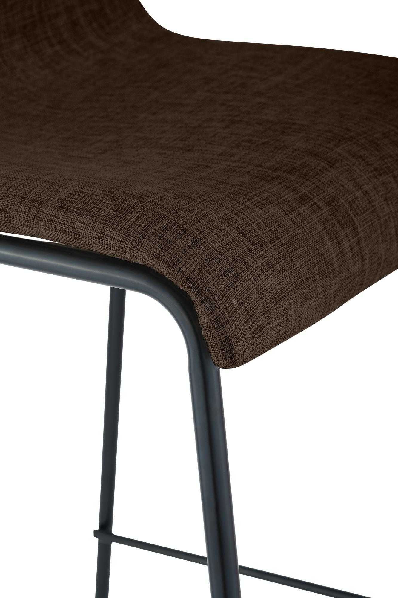 Taburete de bar Hover de tela con base de cuatro patas
