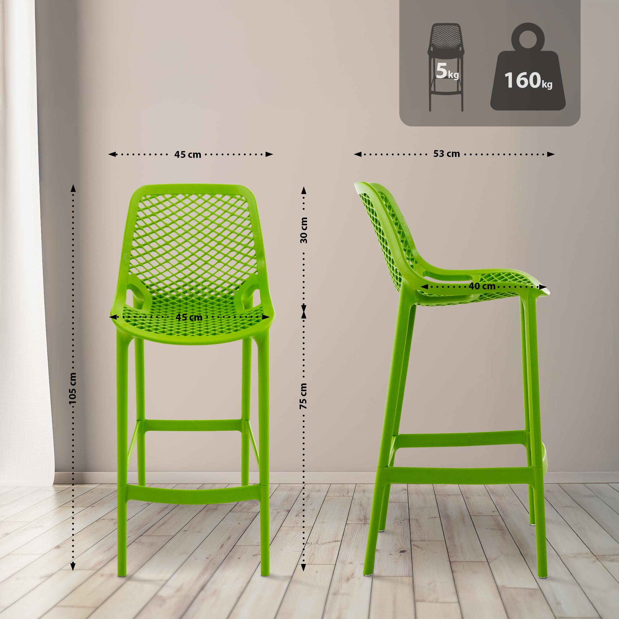 Juego de 2 taburetes de bar para exterior Air