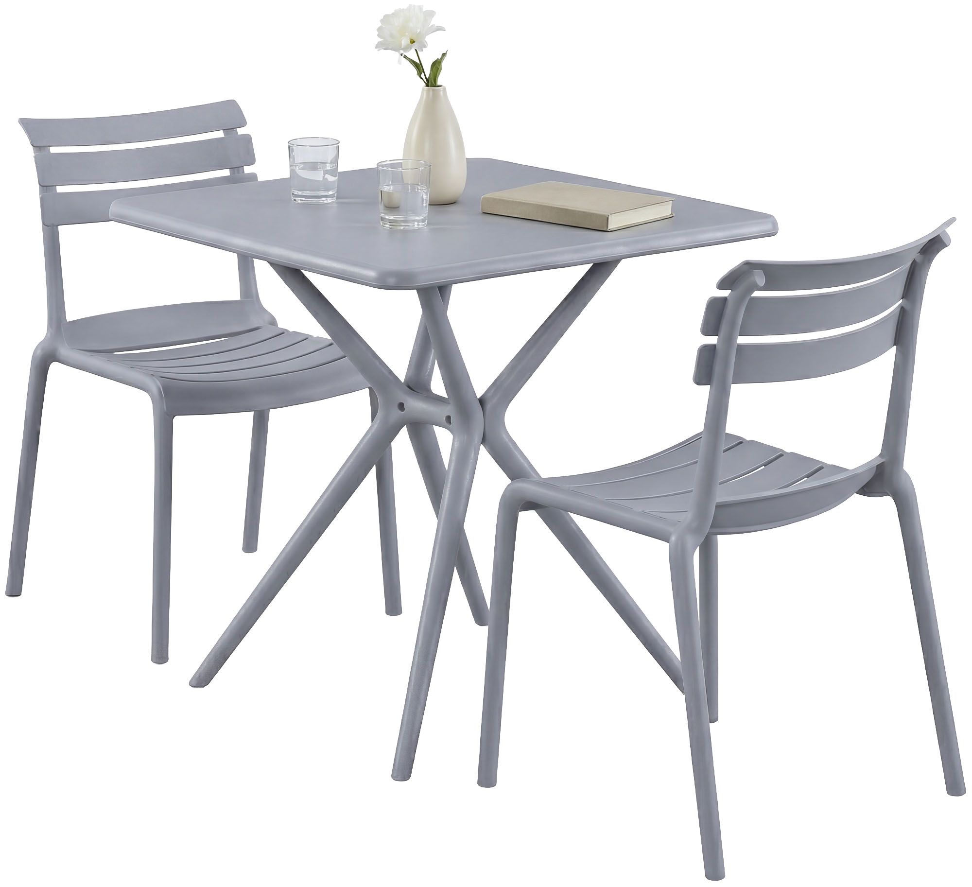 Conjunto de muebles de jardín Vela con 2 sillas