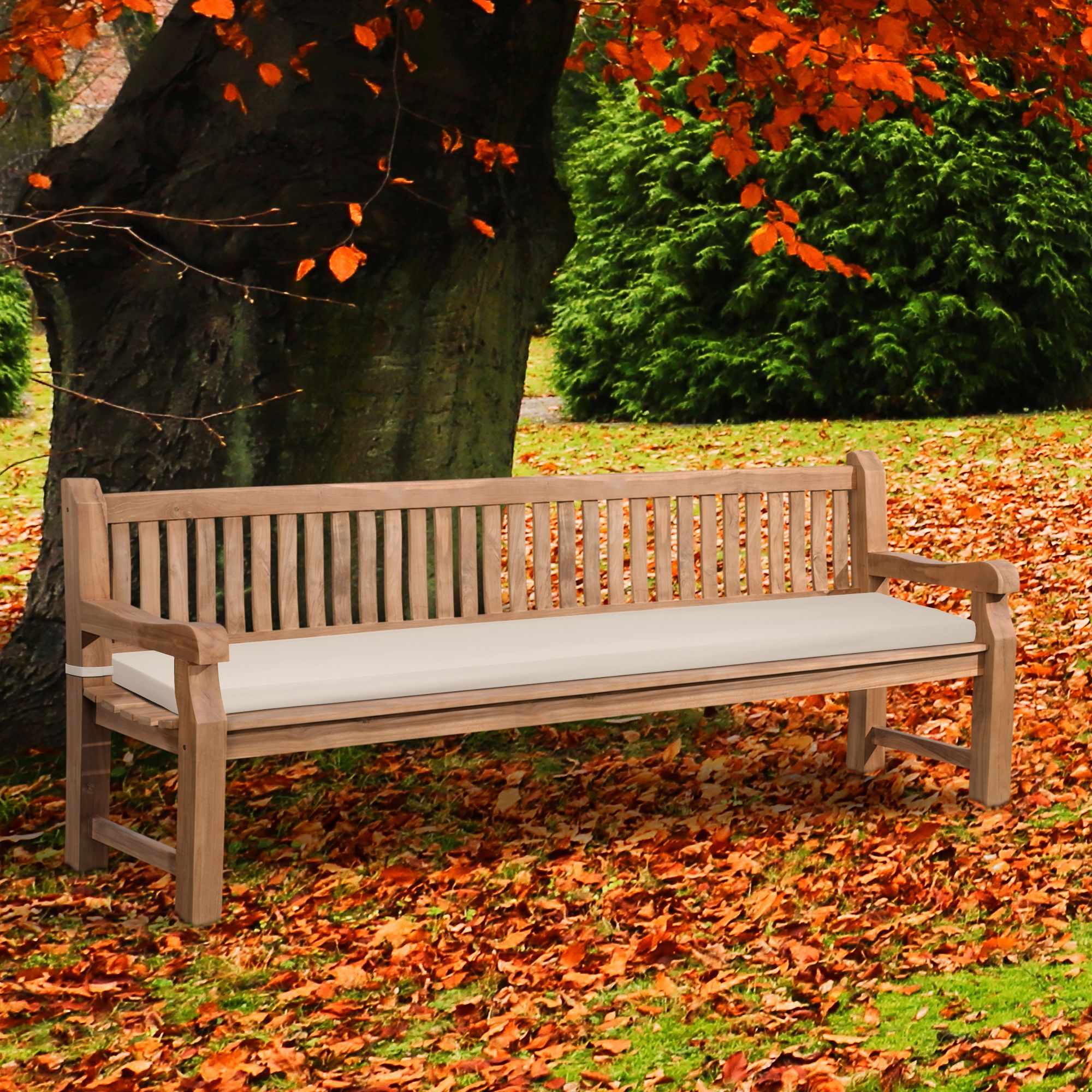 Banco de Jardin de Teca Daxon con Cojin de Asiento