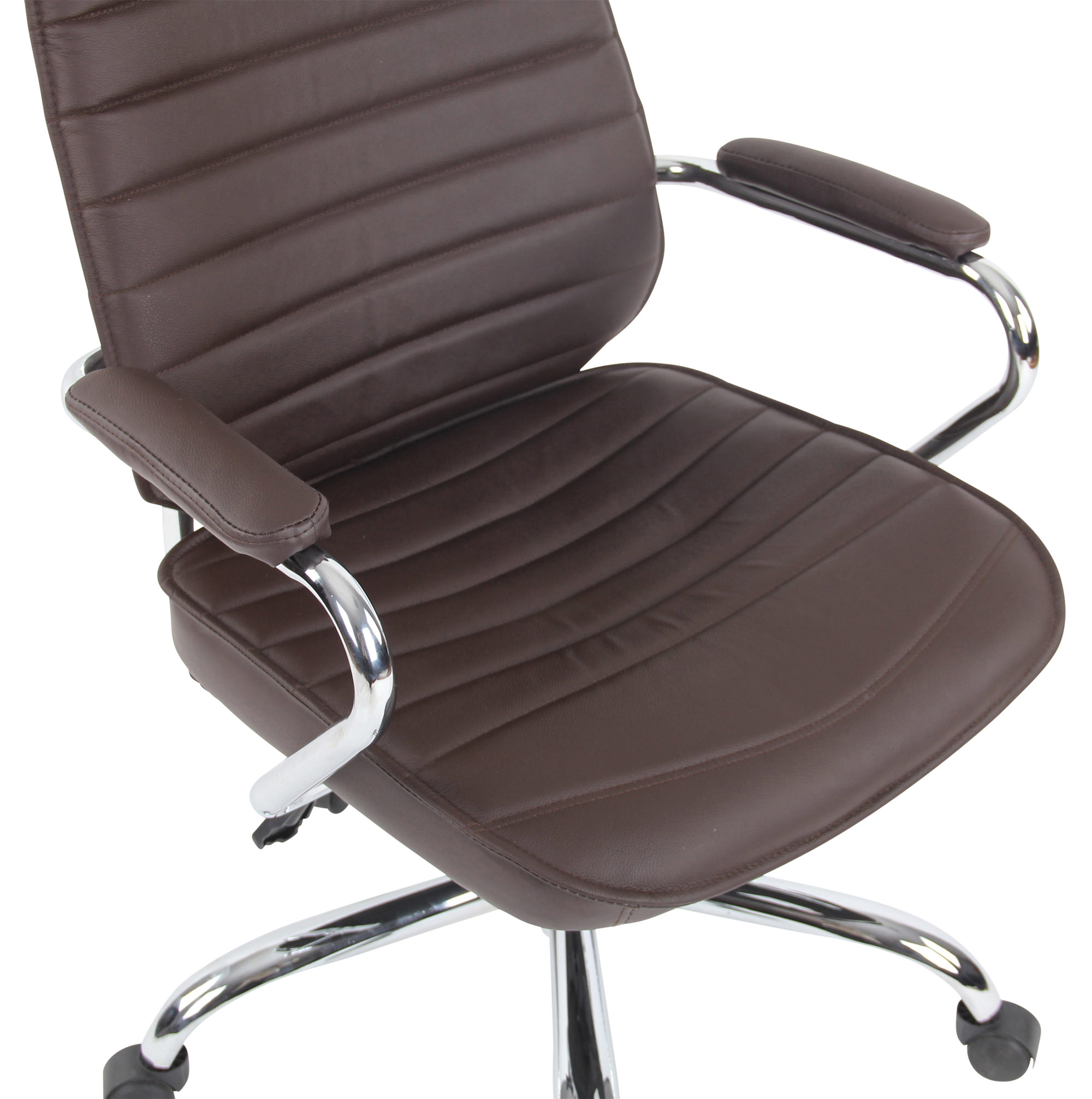 Silla de oficina Rako de piel auténtica