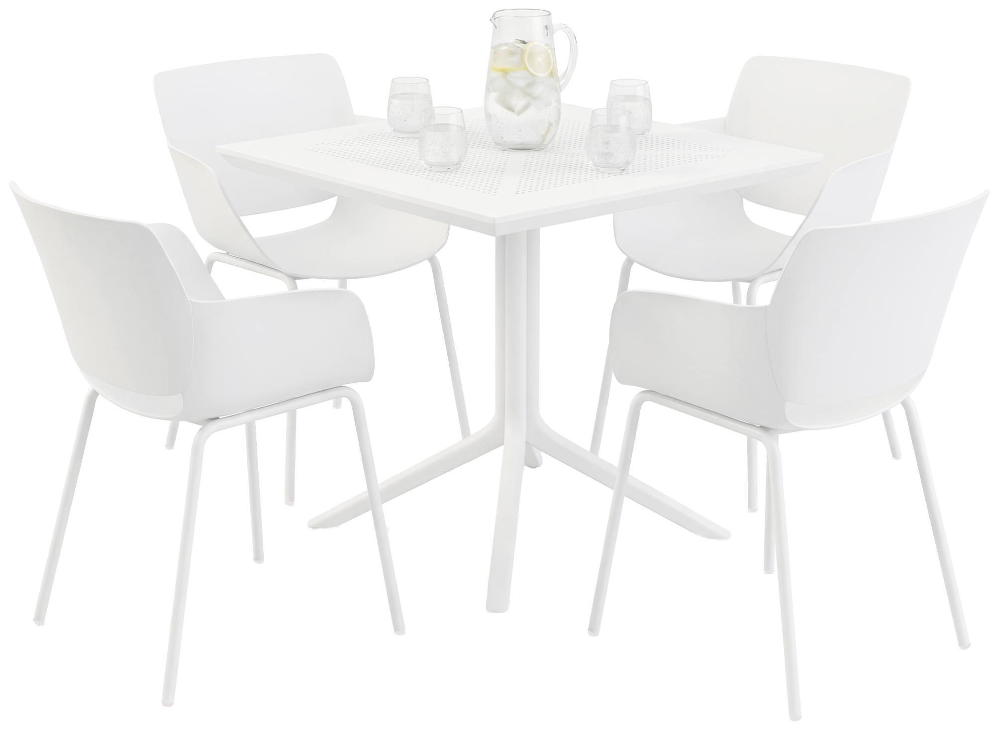 Conjunto de muebles de jardin Lirra con 4 sillas