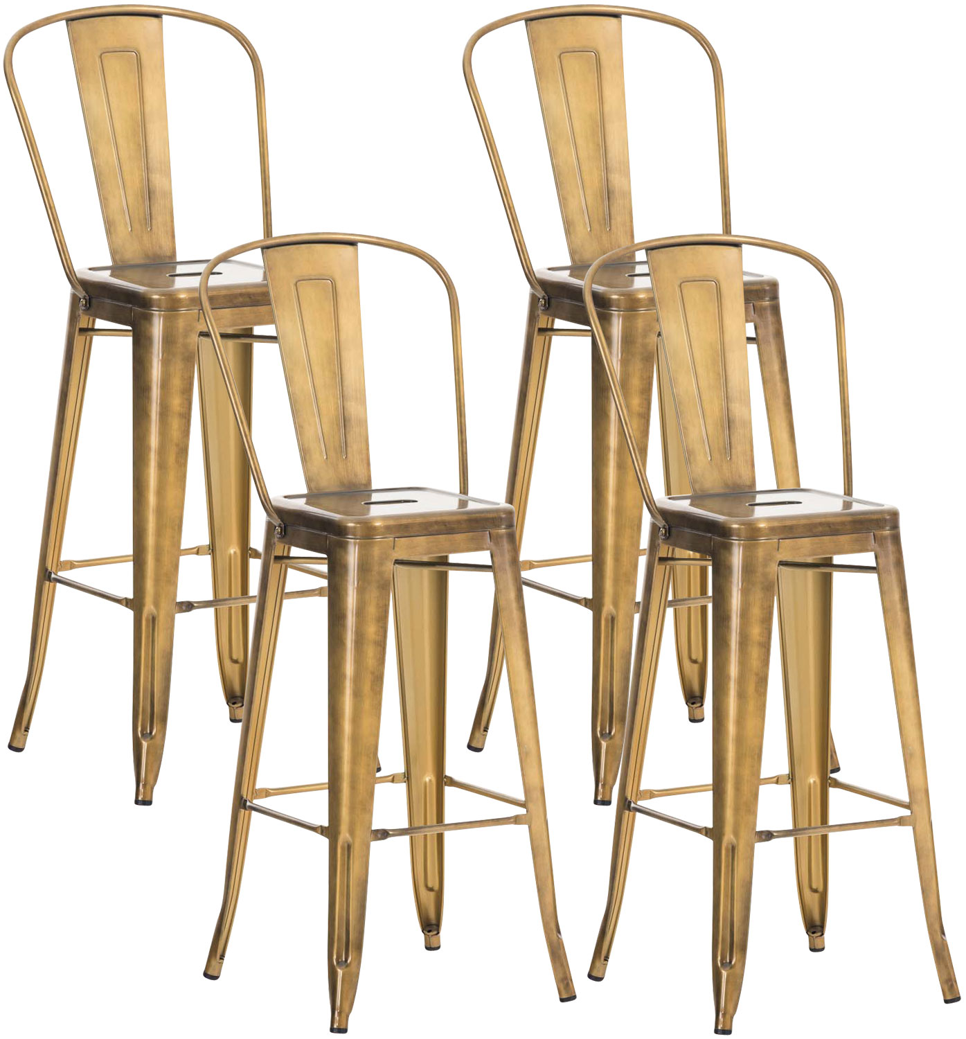 Set De 4 Taburetes De Bar Aiden