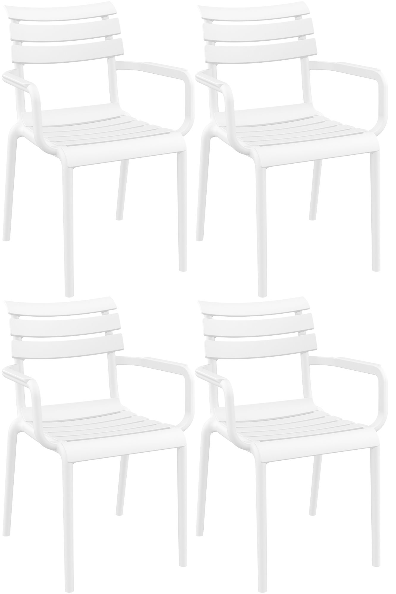 Set de 4 Sillas de Jardín Paris