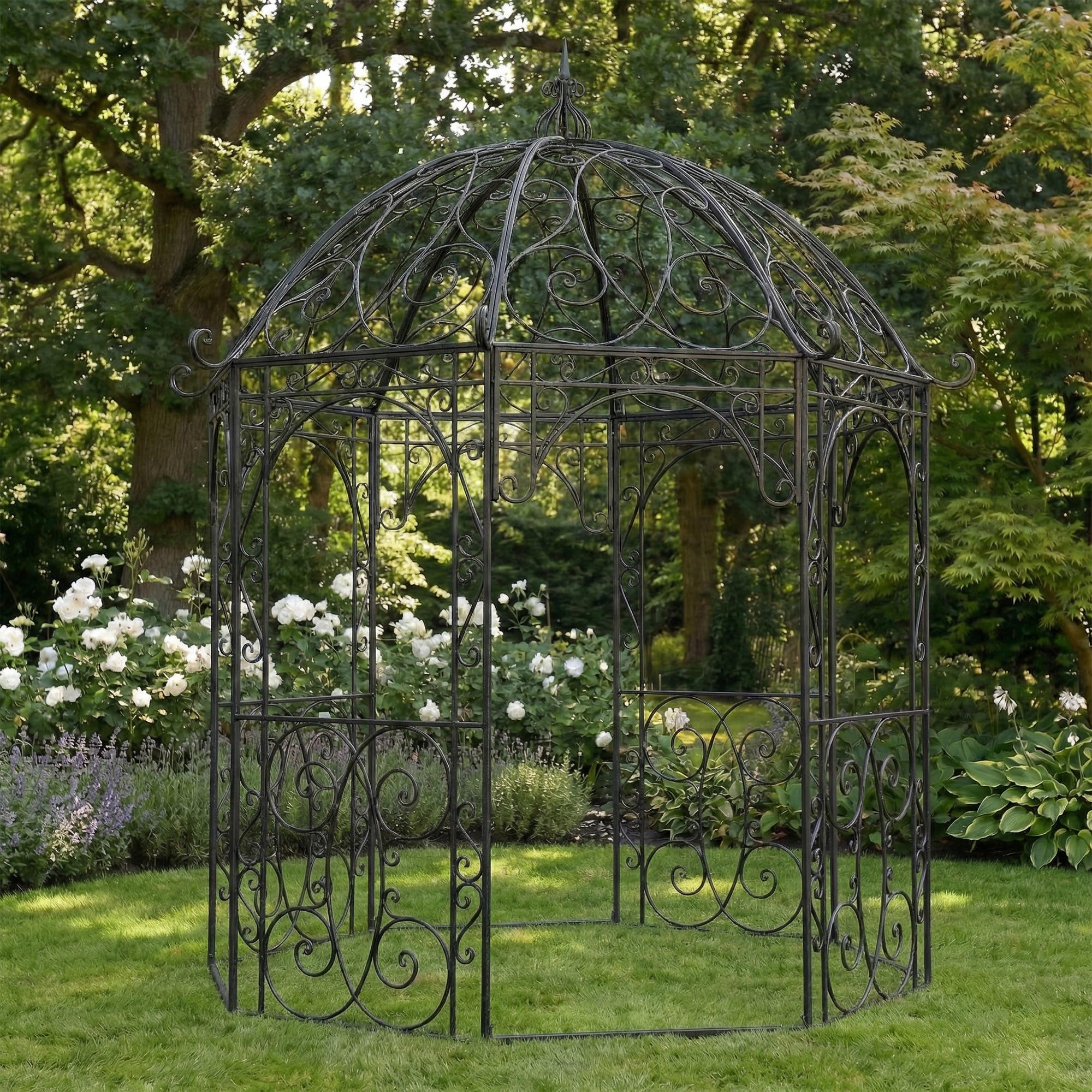Pabellón Leila: elegante protección para jardín o terraza, resistente al clima, fácil de montar, diseño moderno