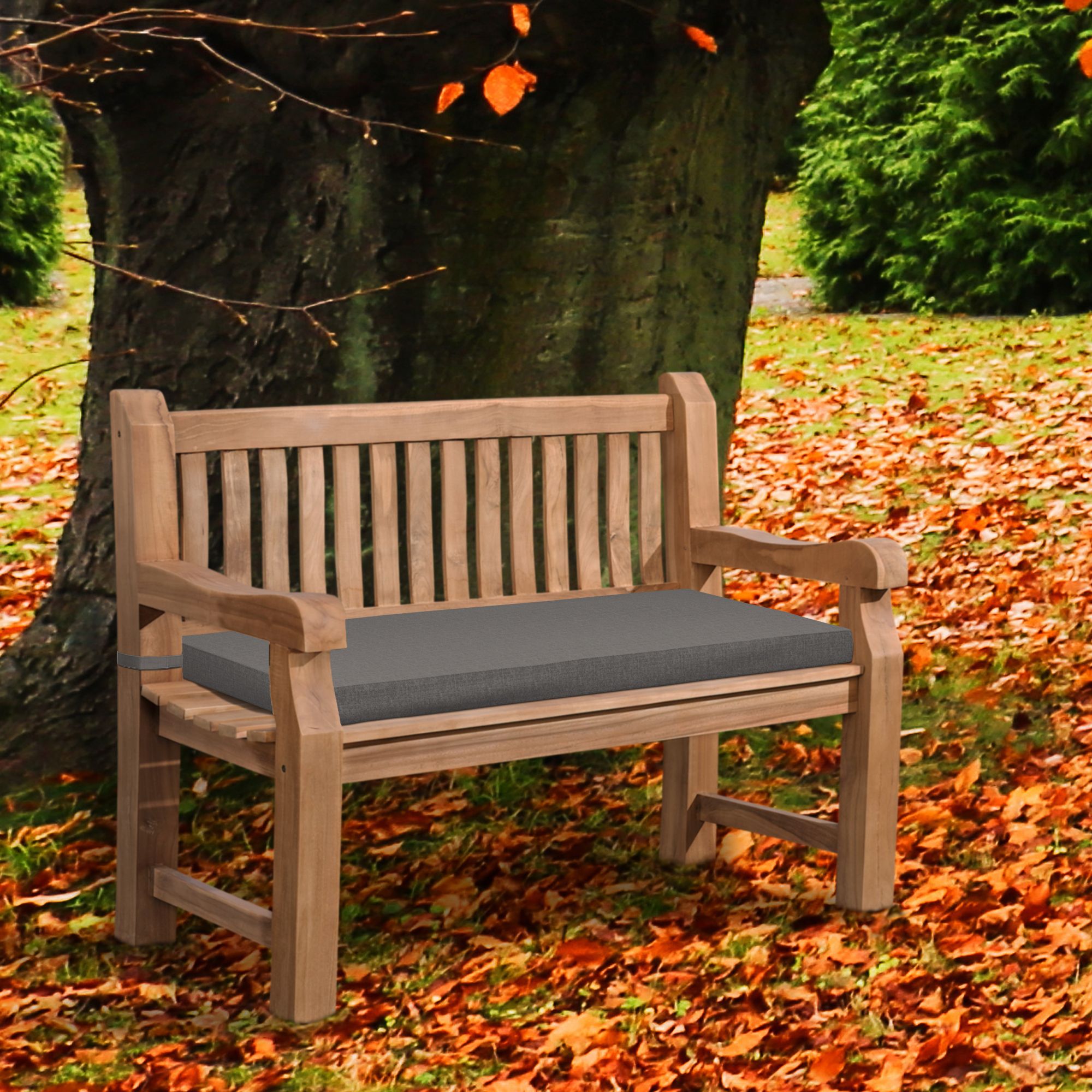Banco de Jardin de Teca Daxon con Cojin de Asiento