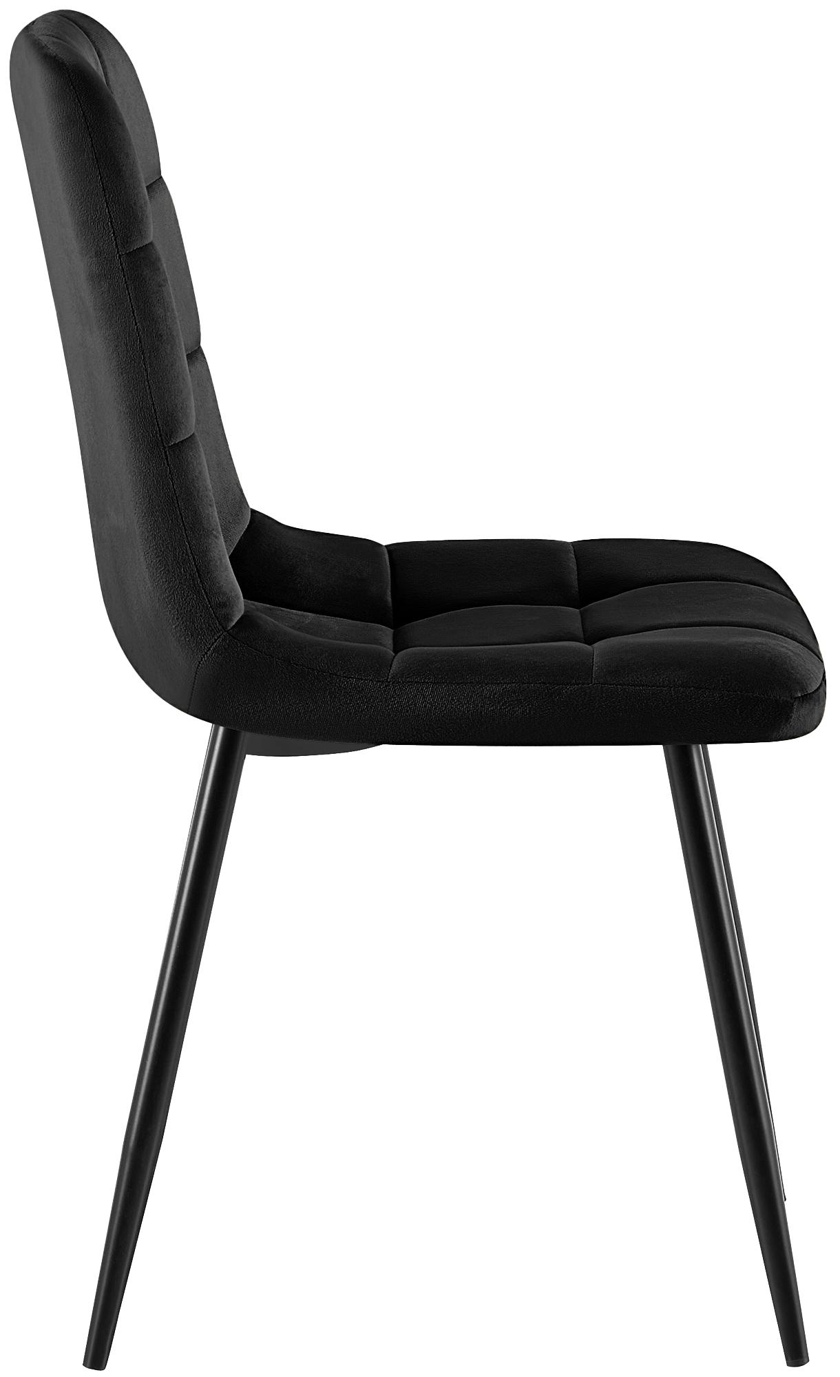 Silla de comedor Antibes tapizada en terciopelo