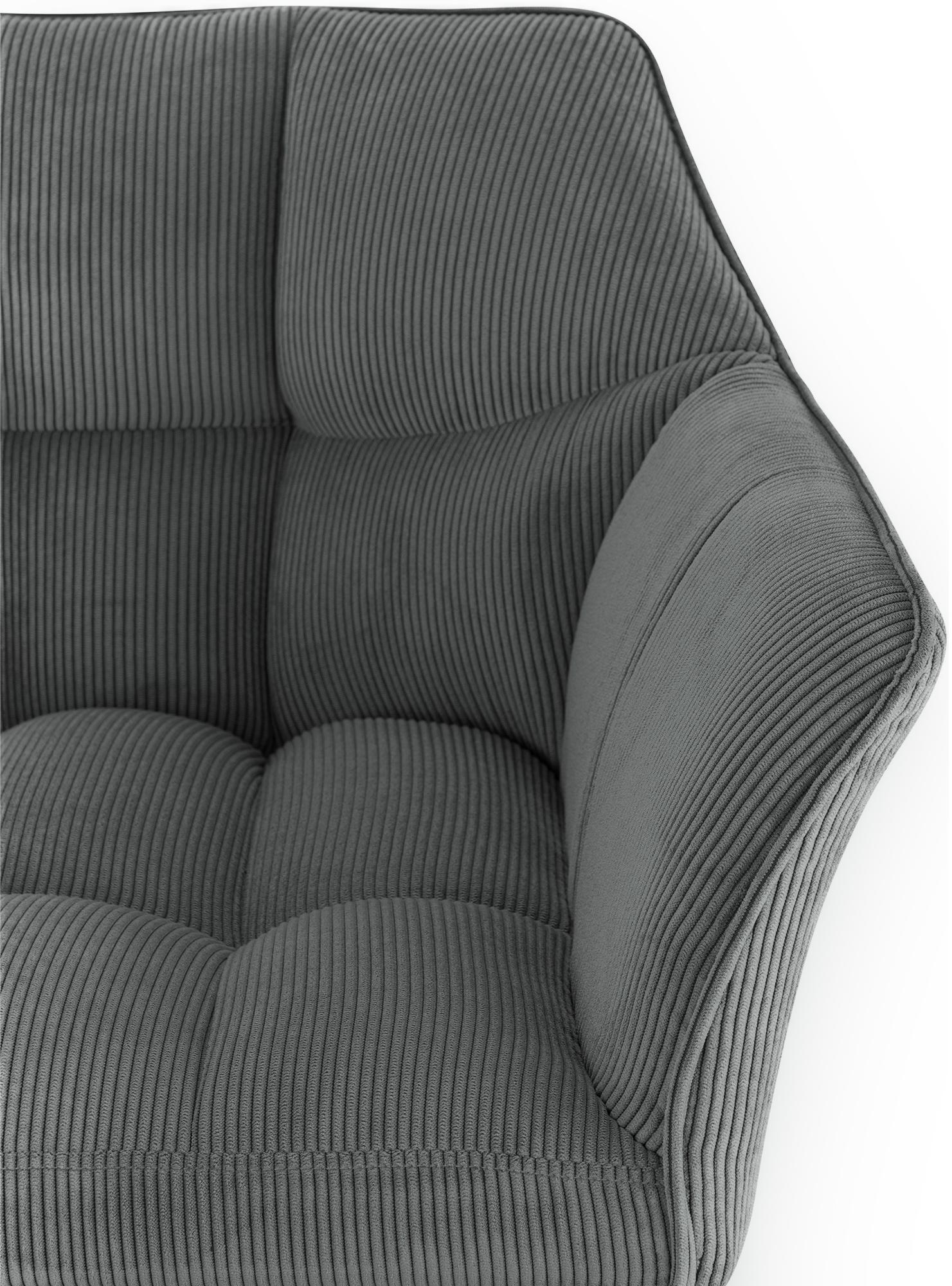 Taburete de bar Damaso Cord con base de cuatro patas