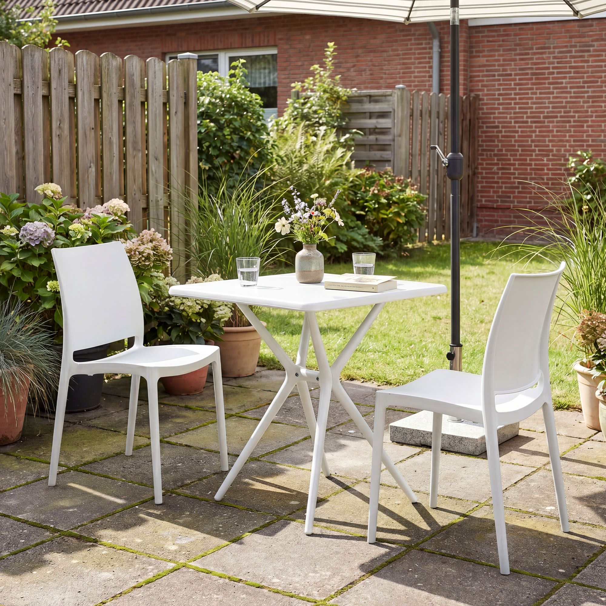 Conjunto de muebles de jardin Amino con 2 sillas