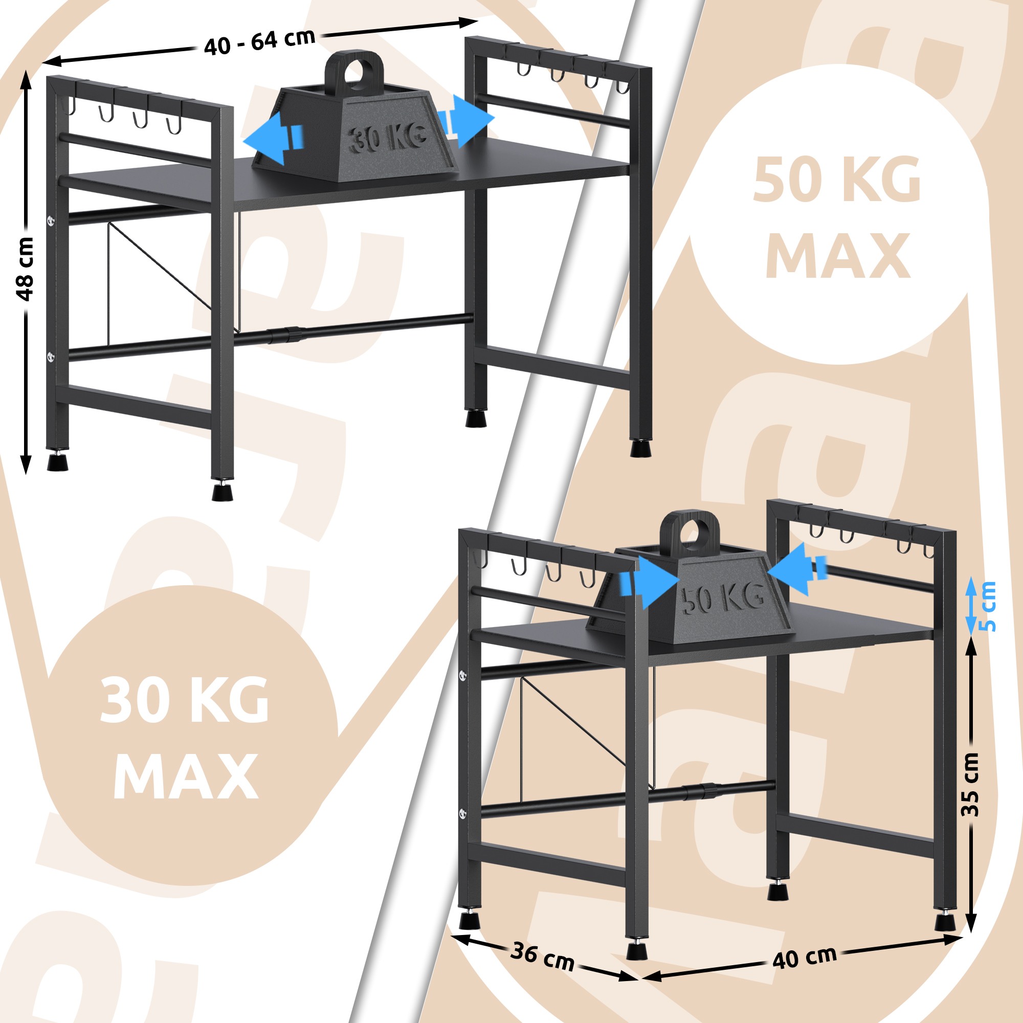 Estante Marana para microondas