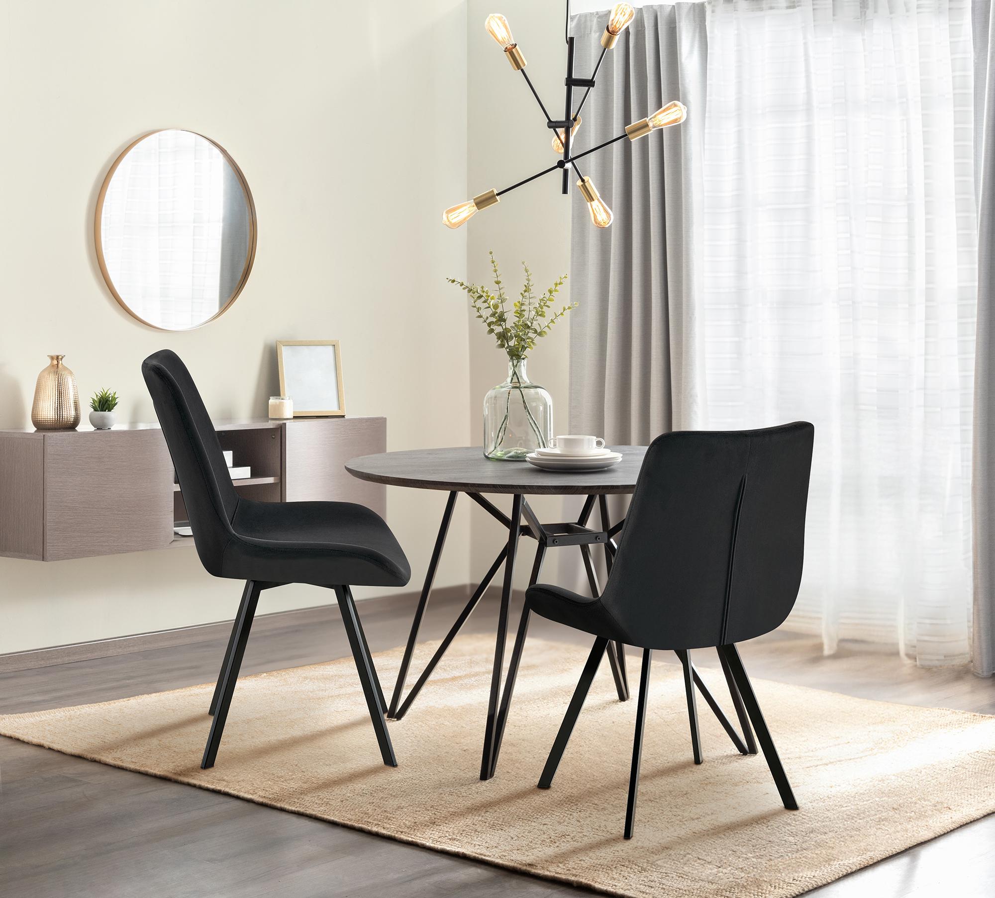 Silla de comedor Lewes de terciopelo