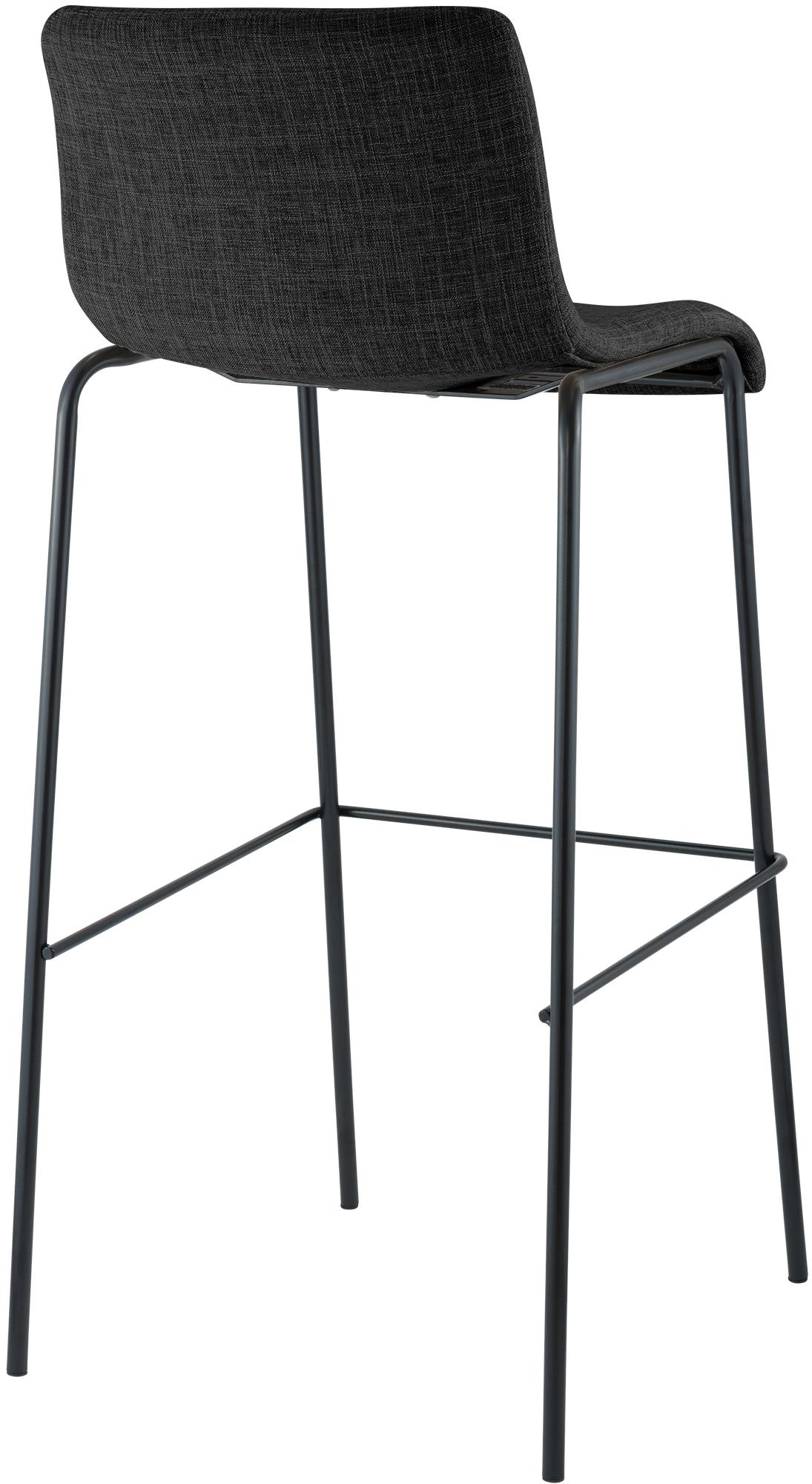 Juego de 2 taburetes de bar Hover, tela, base de cuatro patas