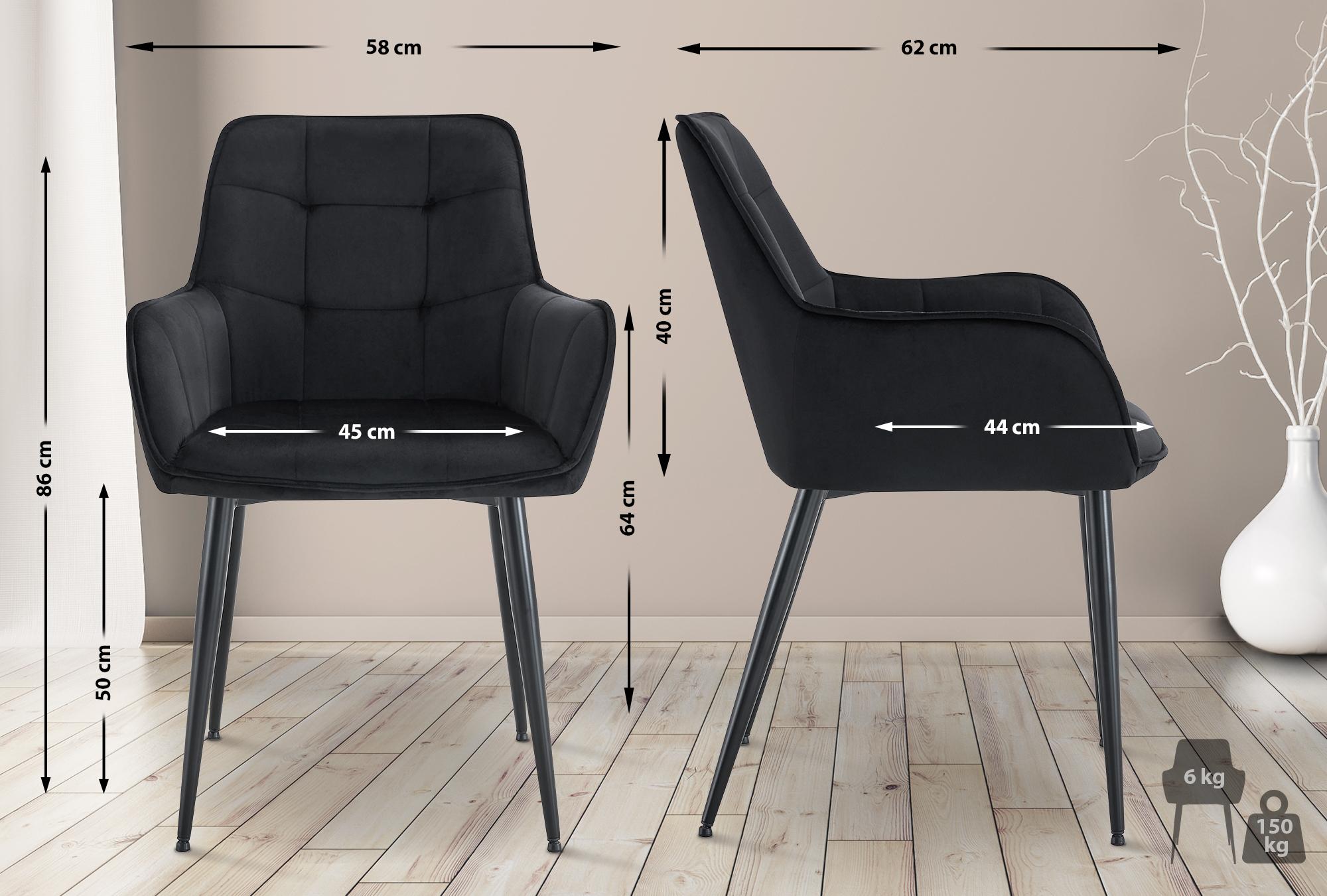 Funda de terciopelo para silla de comedor Ferndale