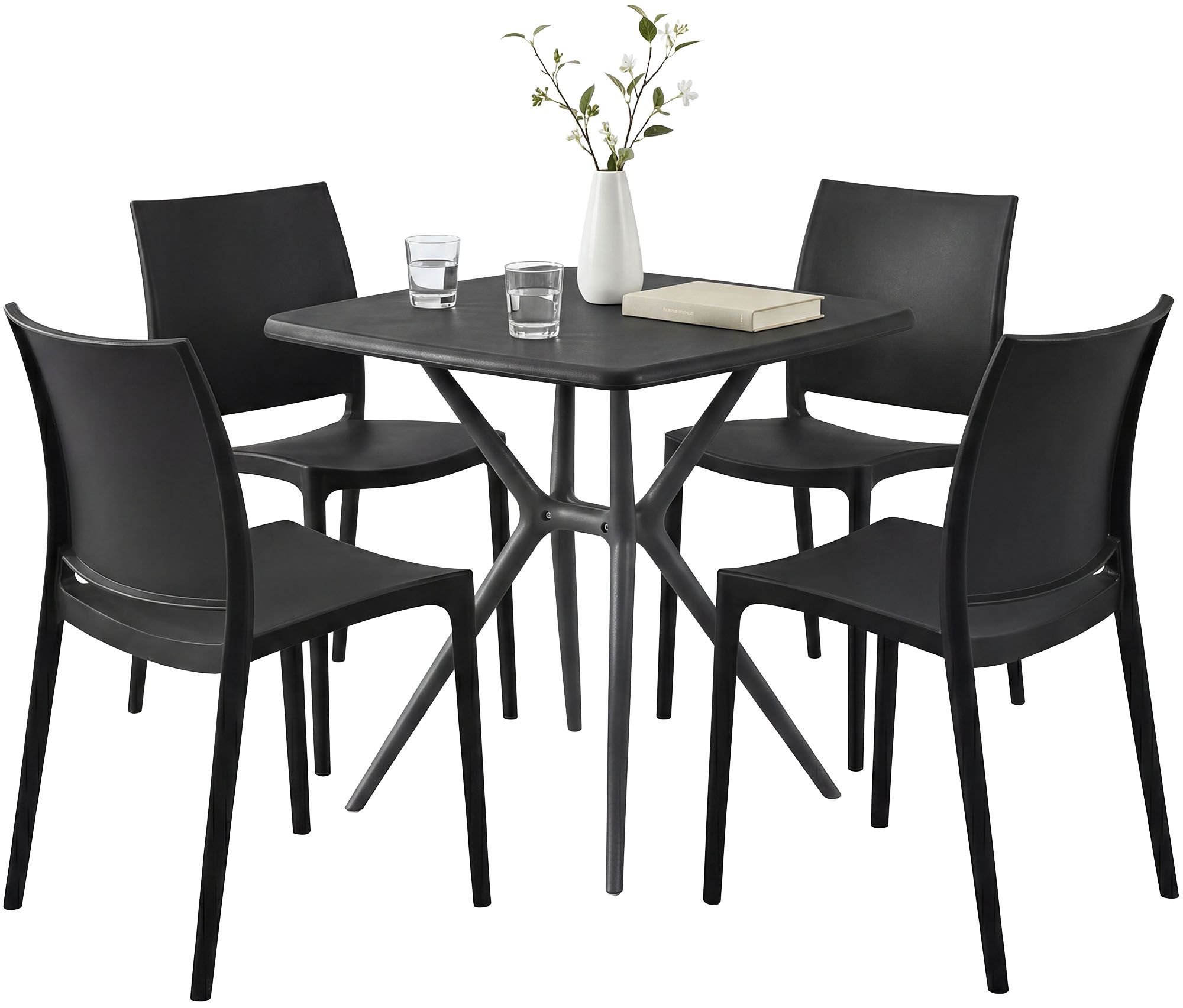 Conjunto de Muebles de Jardín Amino con 4 Sillas