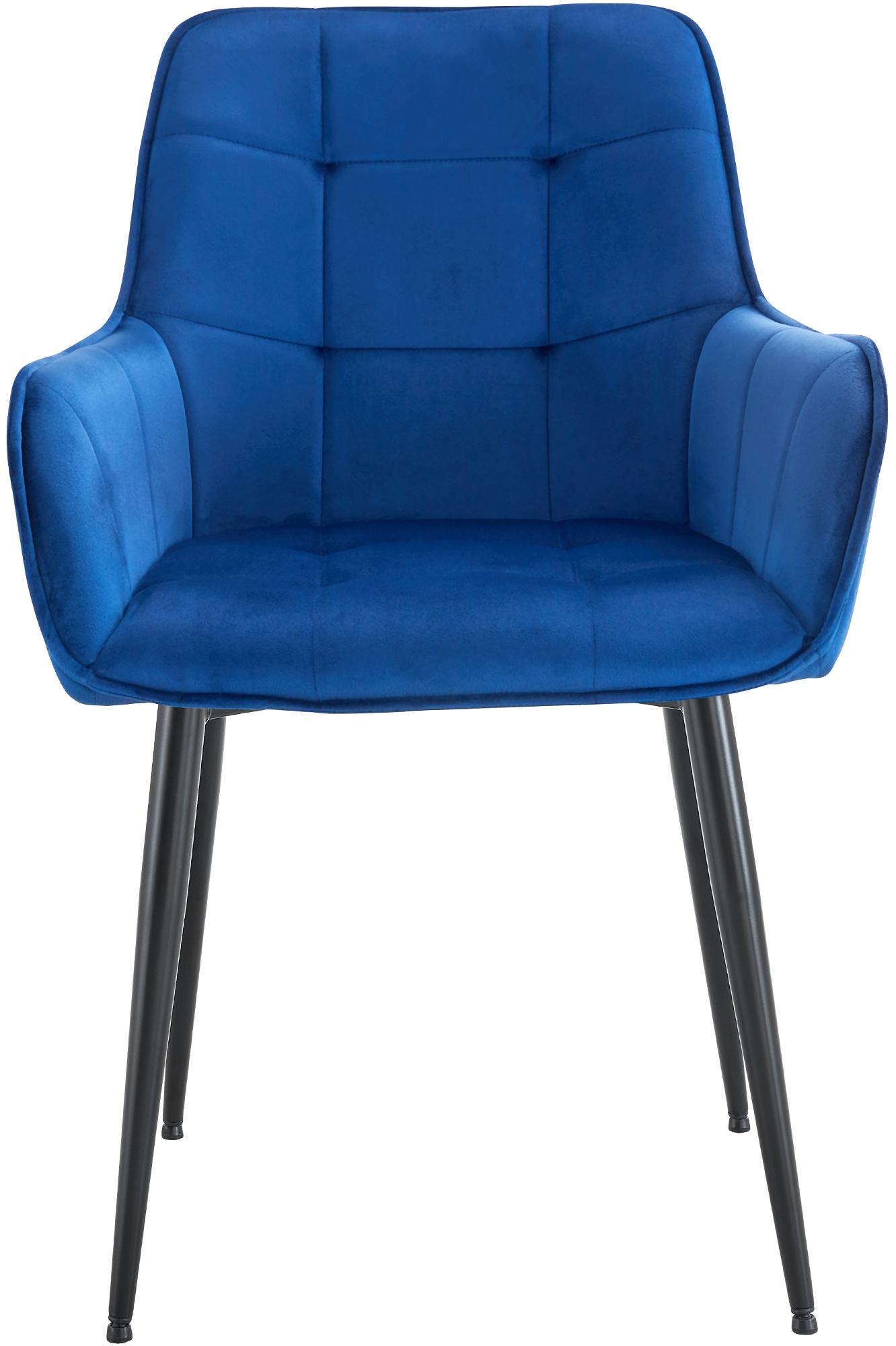Lote de 2 sillas de comedor de terciopelo Ferndale