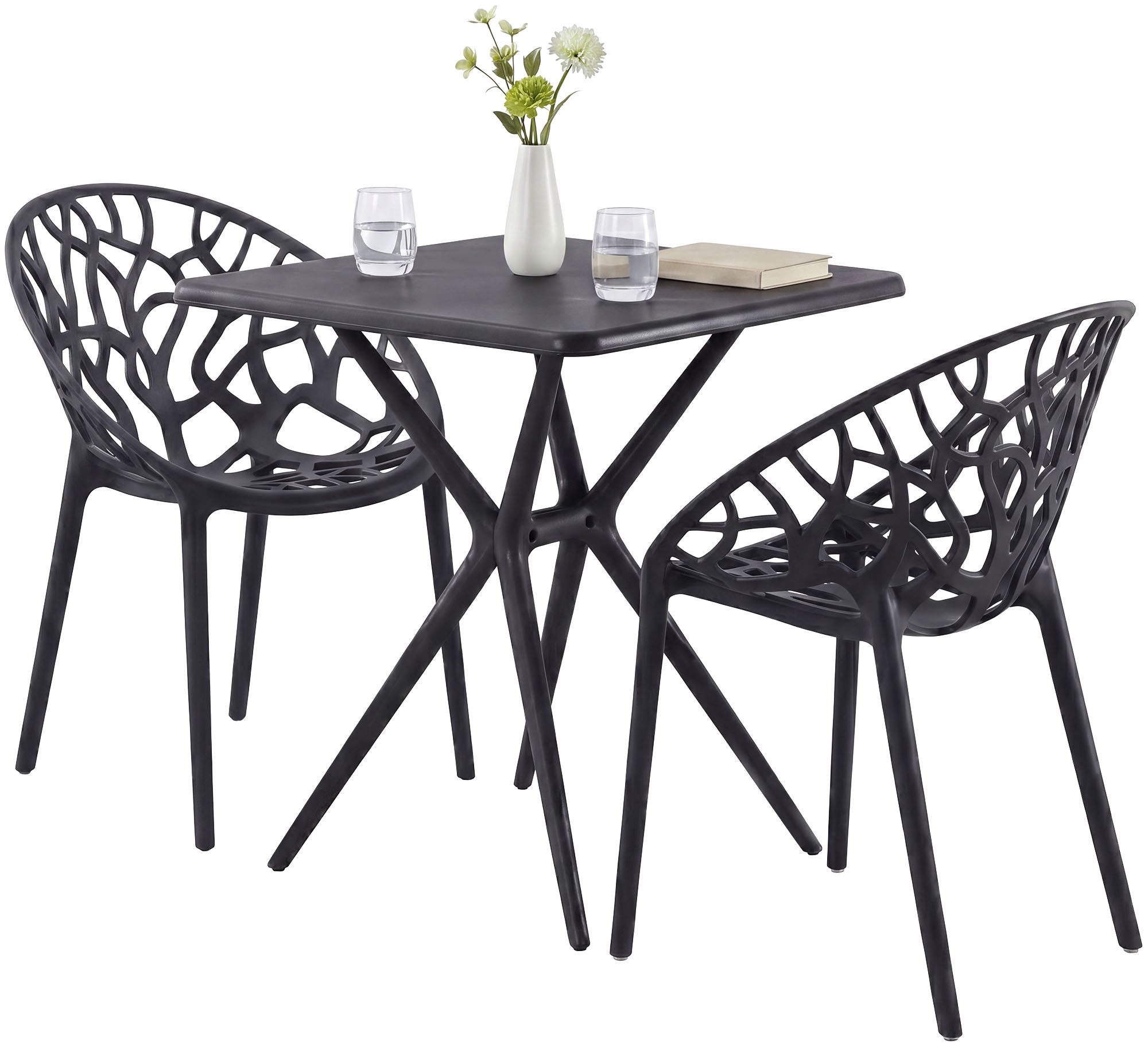 Set de muebles de jardin Lumera con 2 sillas