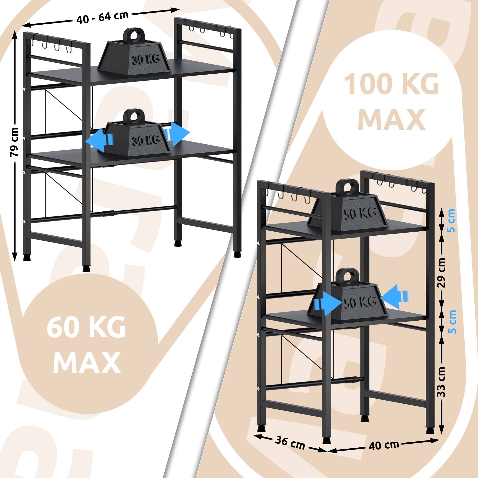 Estante Marana para microondas