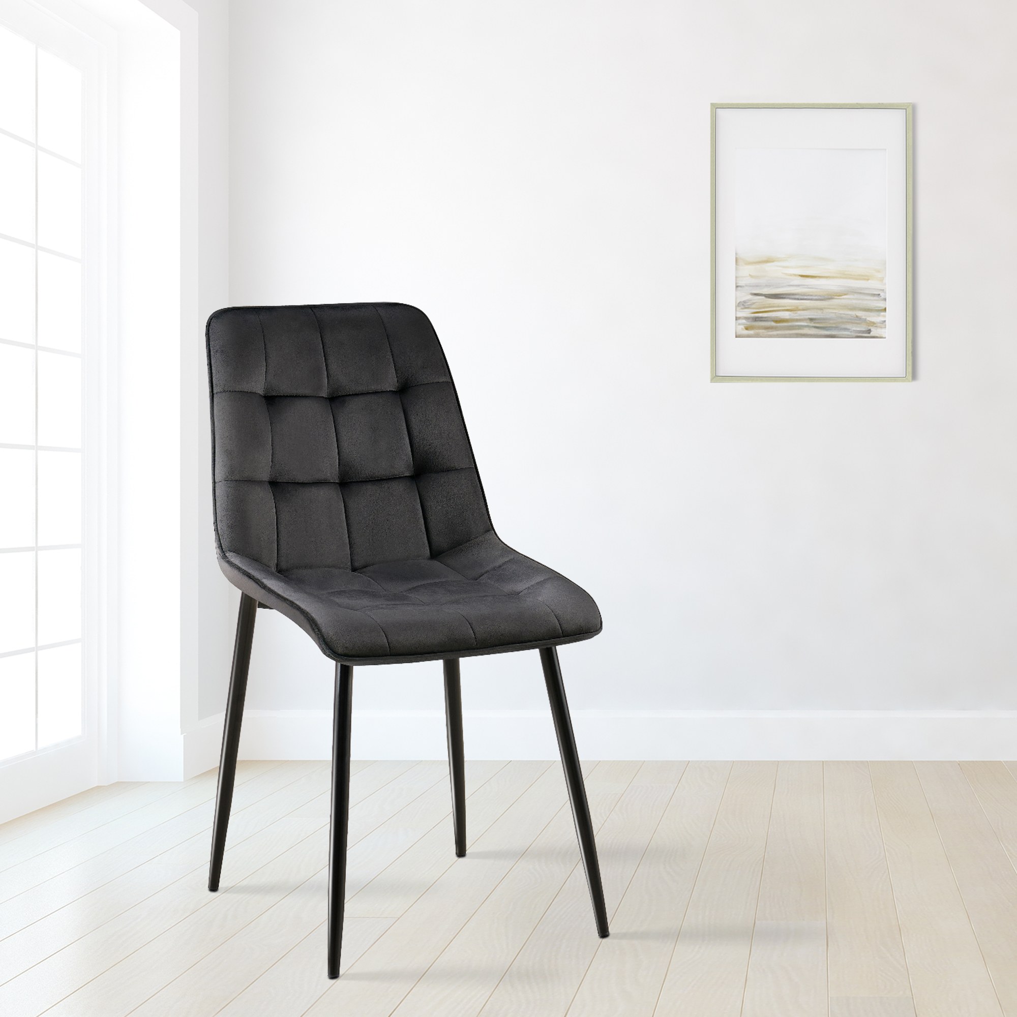 Silla de comedor Gifford con funda de terciopelo
