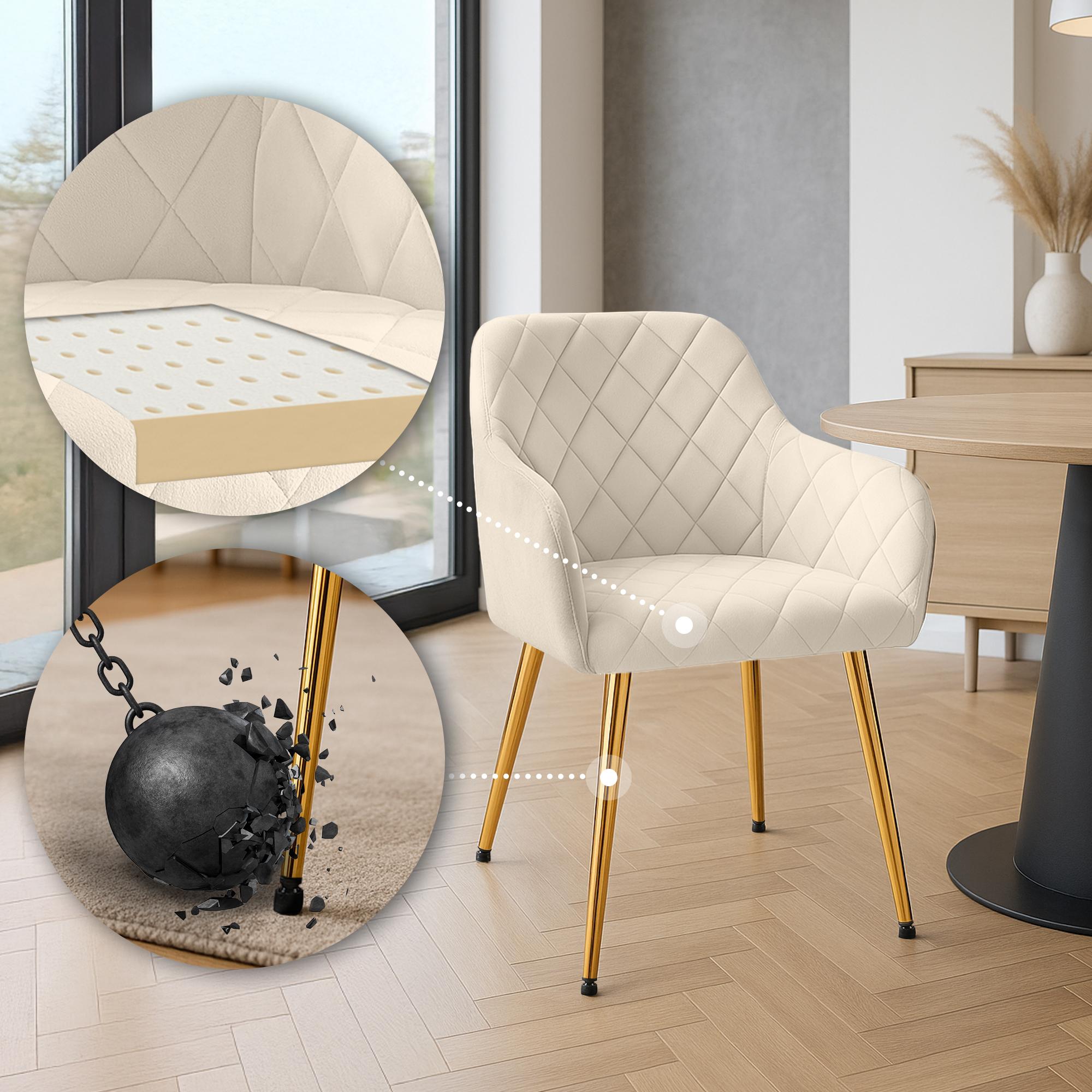 Silla de comedor Monett terciopelo