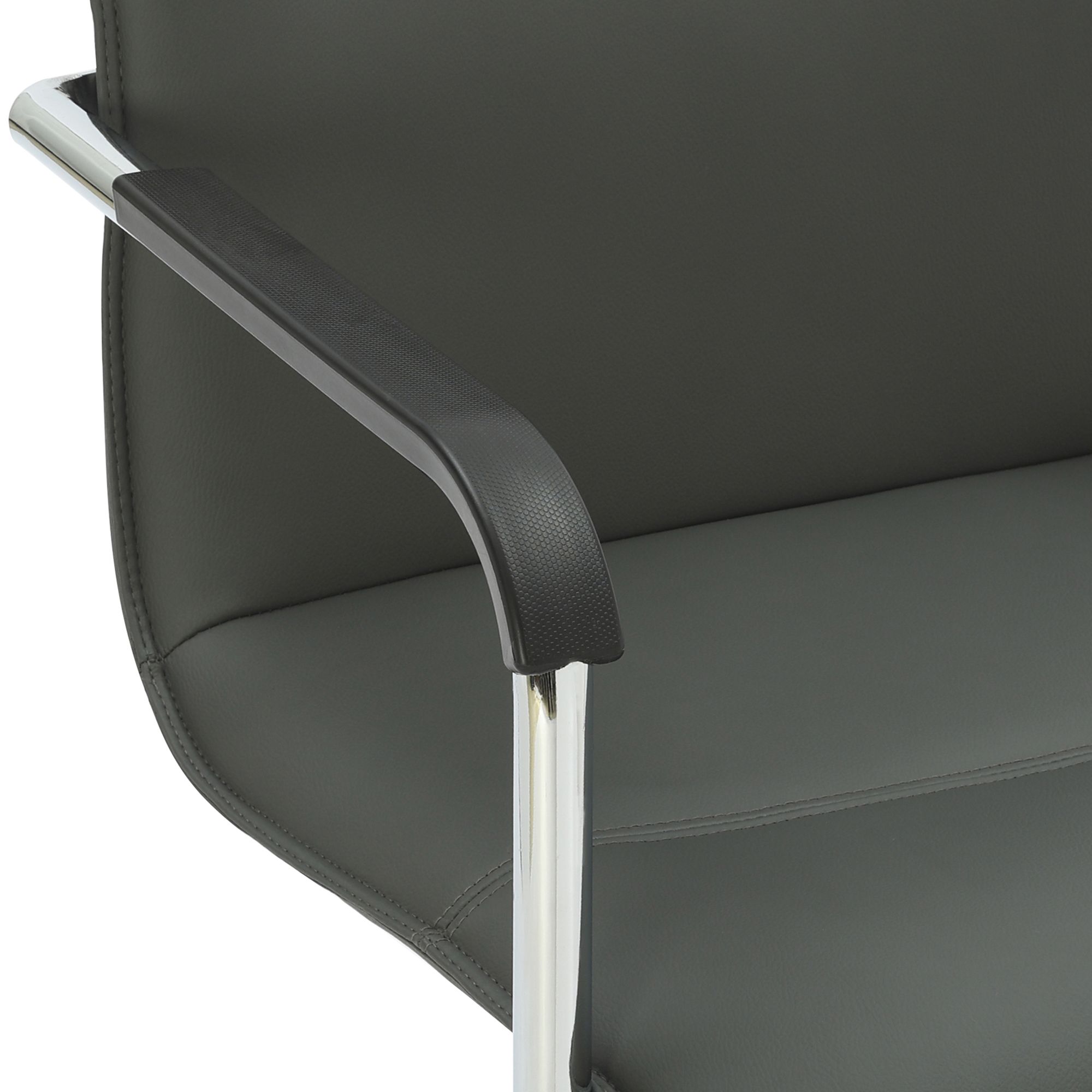 Silla voladiza Seattle de piel sintetica