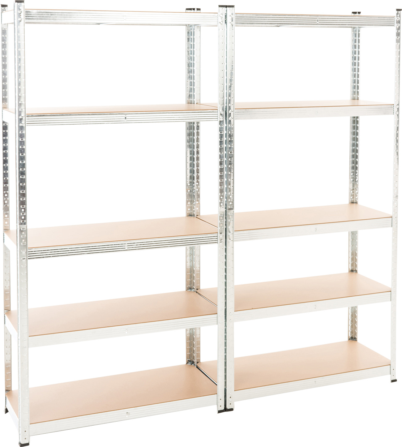 Set De 2 Estanterías Galvanizadas G 180x90x40 cm