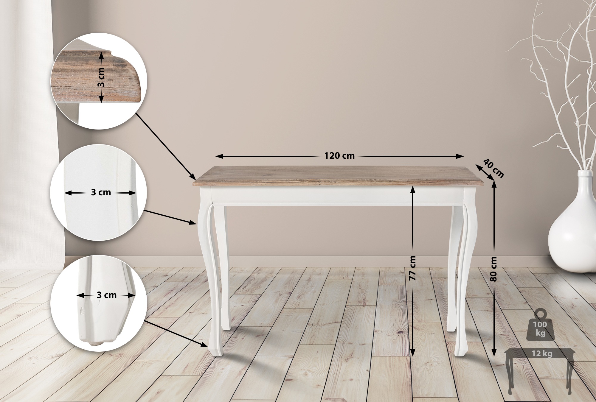 Mesa Balto de madera