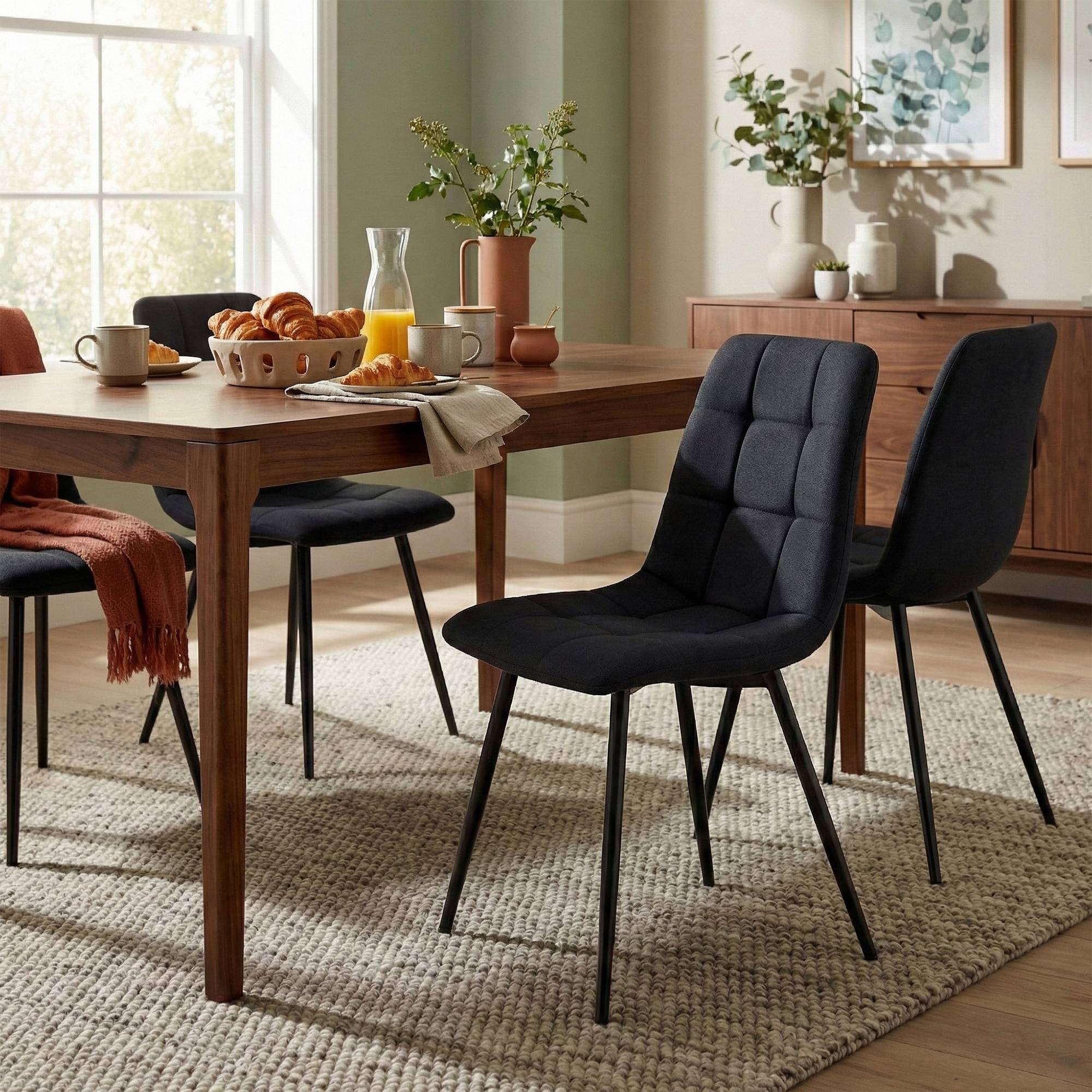 Silla de comedor Antibes de tela
